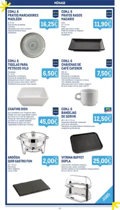 Pré-visualização Makro folheto válido de 15/09/2026 | Página: 17 | Produtos: Louça, Pratos, Café, Panela
