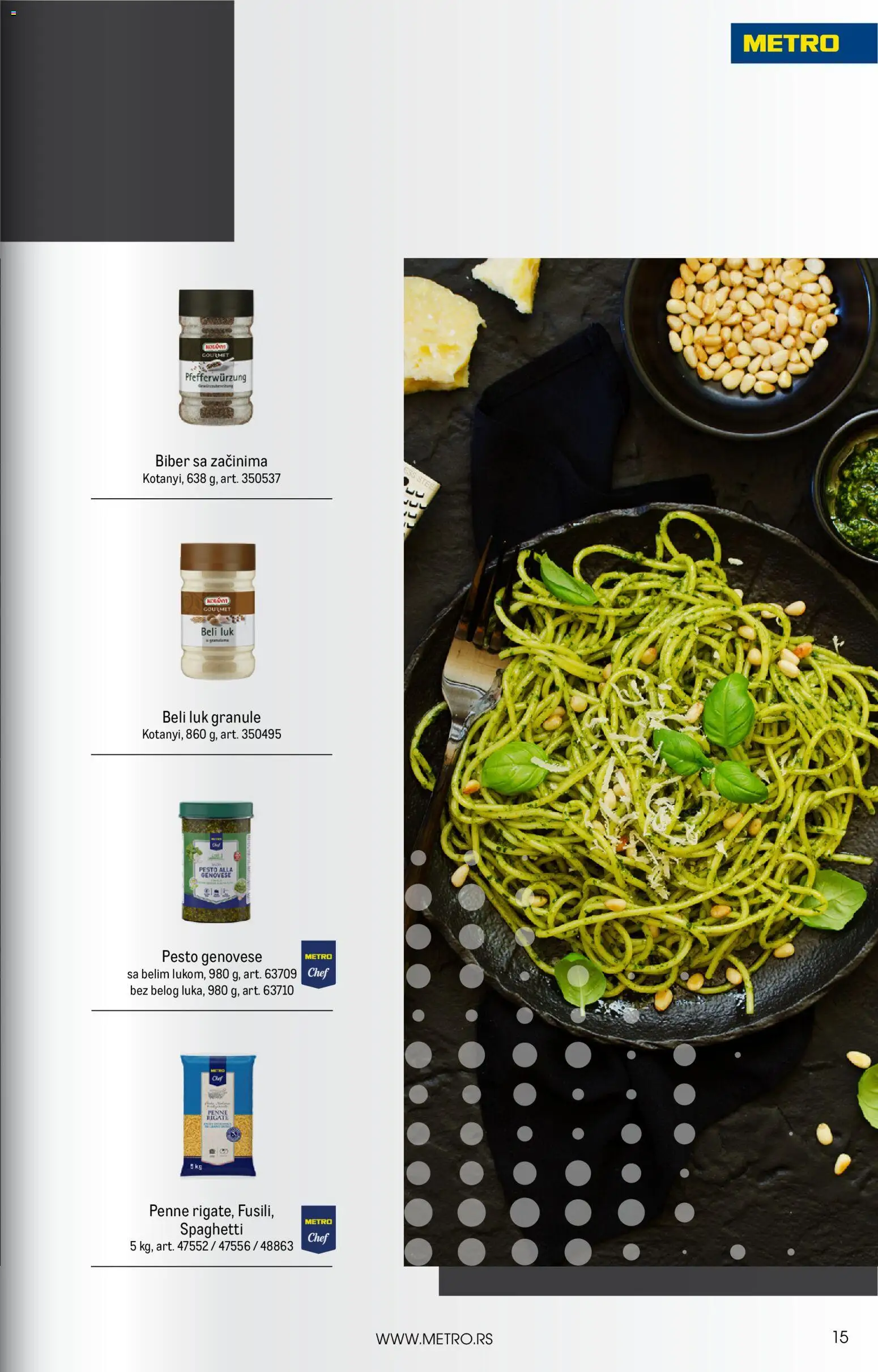 Metro katalog - važi od 01.10.2026 | Strana: 15 | Proizvode: Pesto, Beli luk, Luk, Granule
