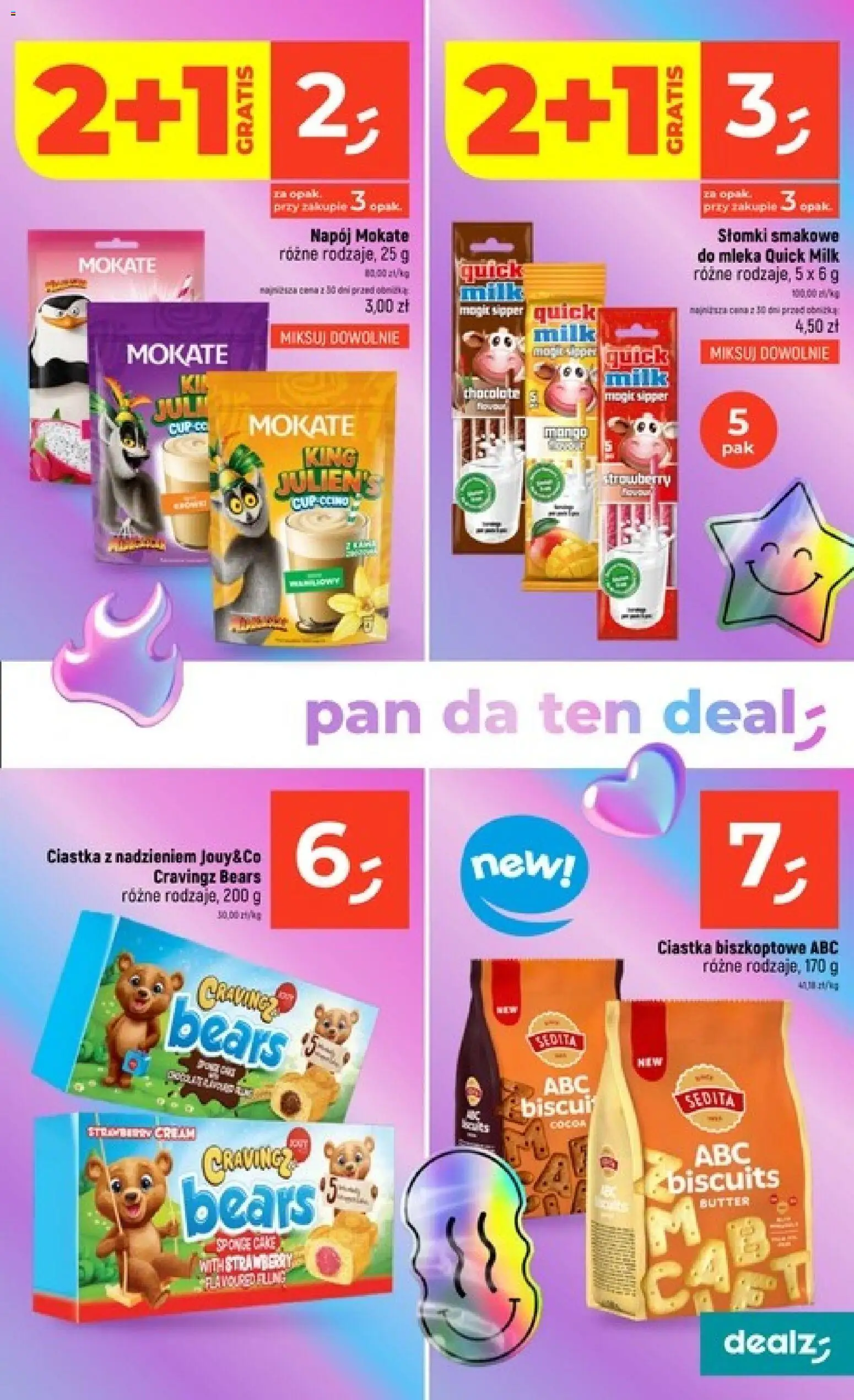 Dealz gazetka od 06.08.2026 | Strona: 13 | Produkty: Mleka, Słomki, Ciastka