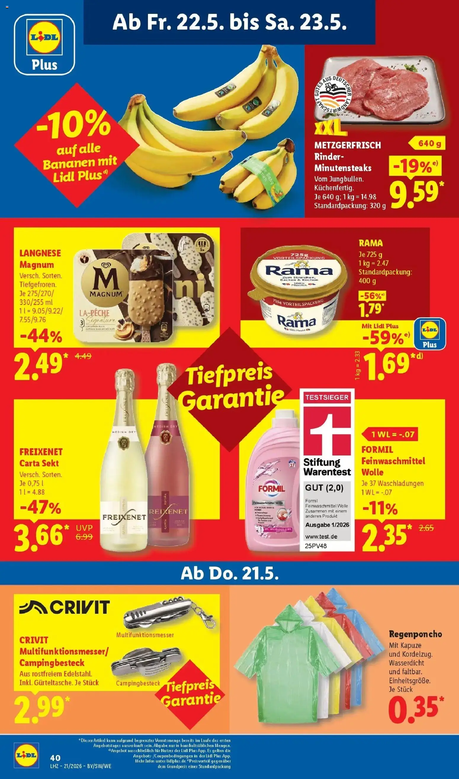 Lidl Prospekt Künzell – gültig ab 17.05.2026 | Seite: 68 | Produkte: Rama, Freixenet, Sekt, Bananen
