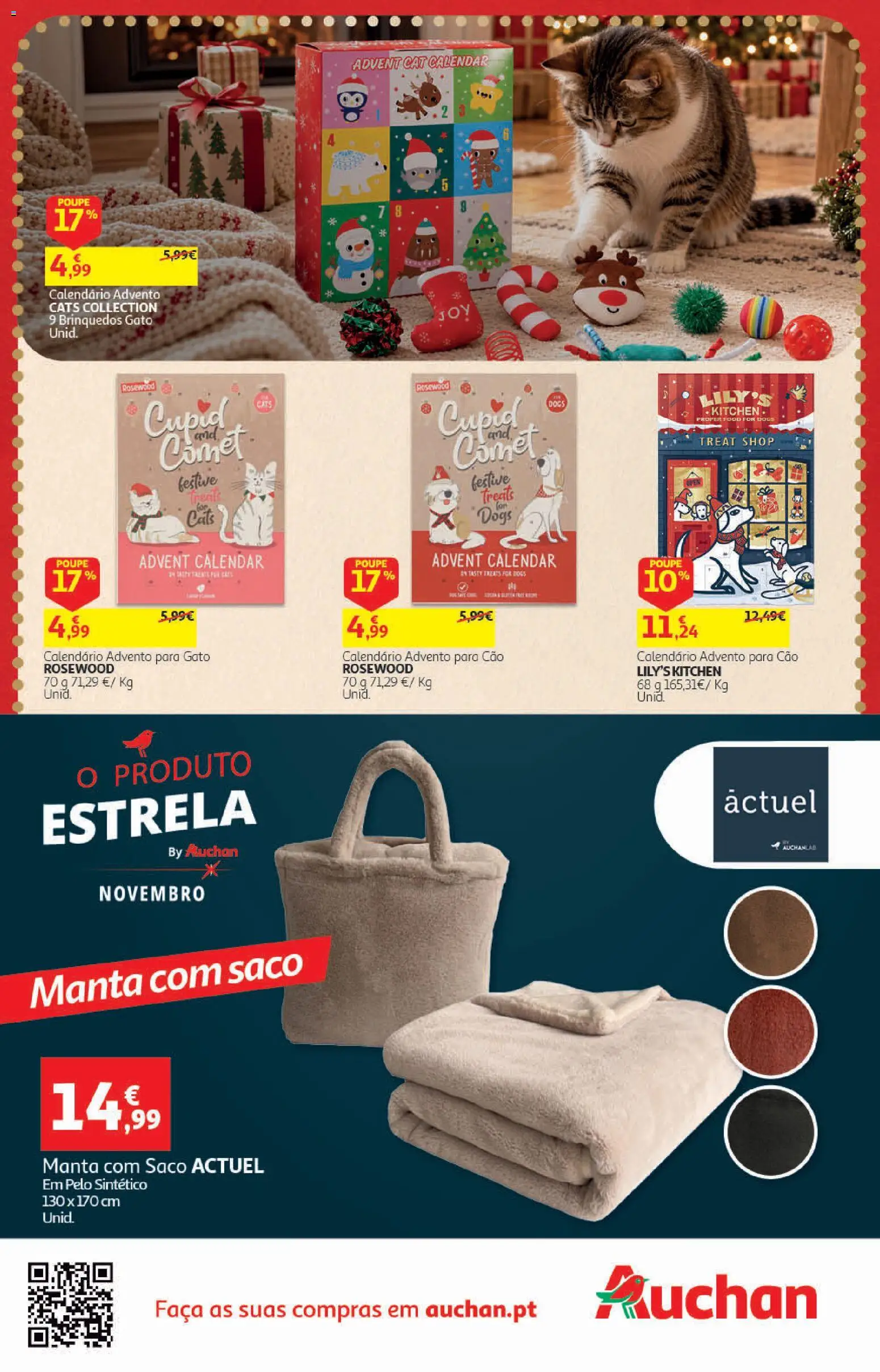 Auchan Presentes │ válido de 01/11/2026 | Página: 36 | Produtos: Faca, Saco, Manta, Brinquedos