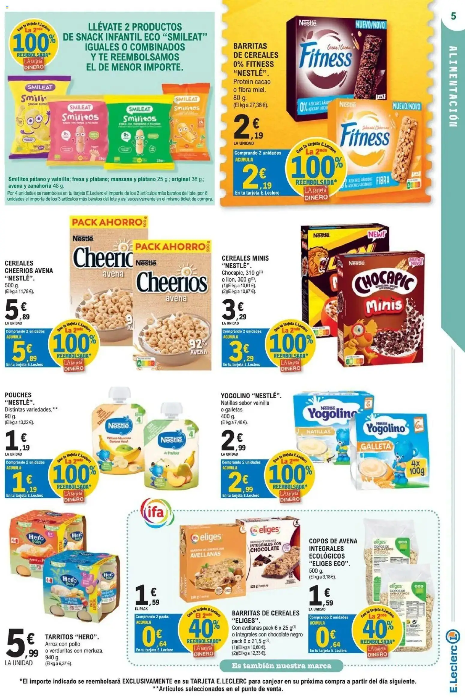 E.Leclerc Megames 2 07/10/2026 - 18/10/2026 | Página: 5 | Productos: Manzana, Té, Copos, Cacao