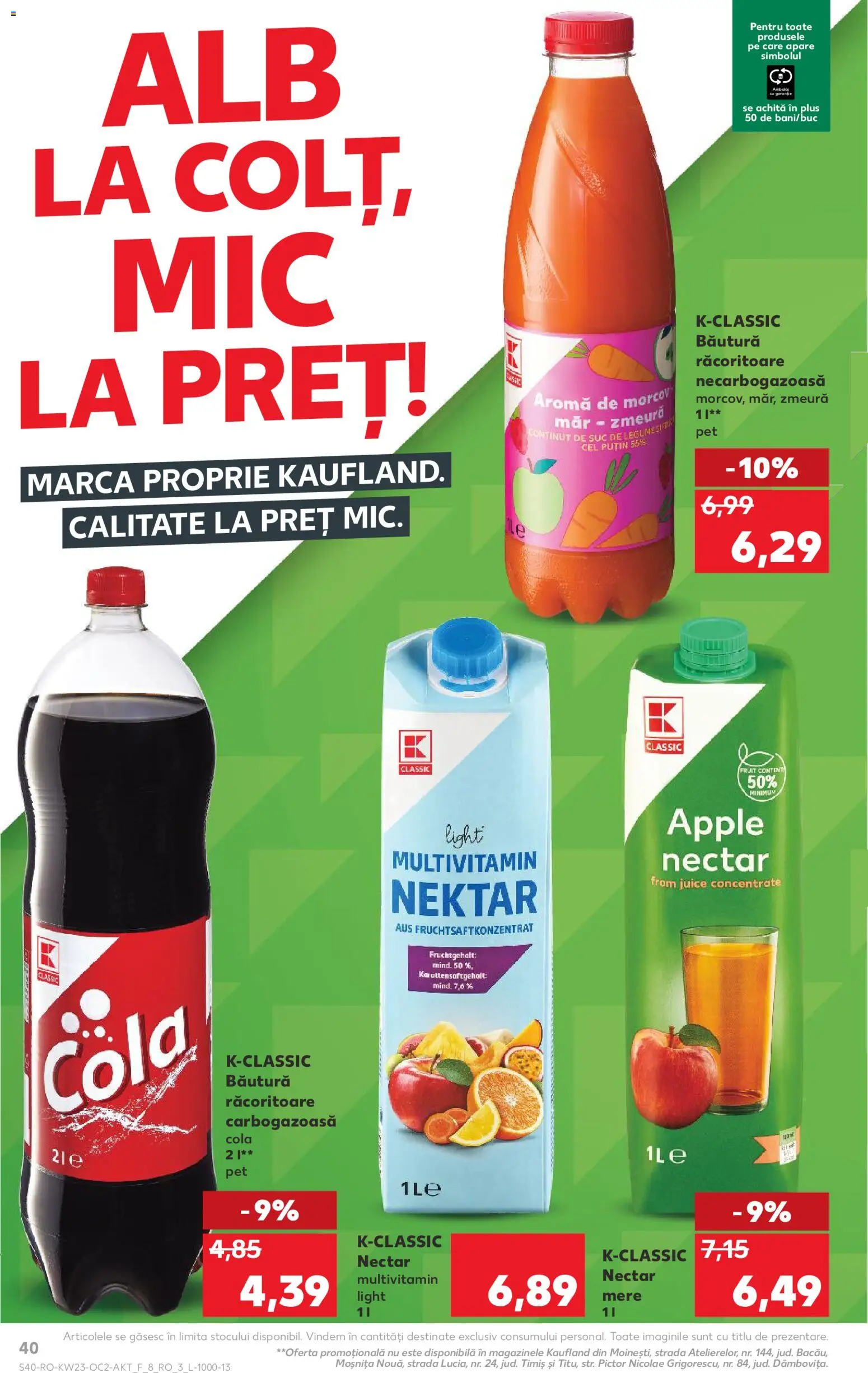 Noul catalog Kaufland – valabil de la 03.06.2026 | Pagină: 40 | Produse: Amerikan servis, Apple, Suc, Mere