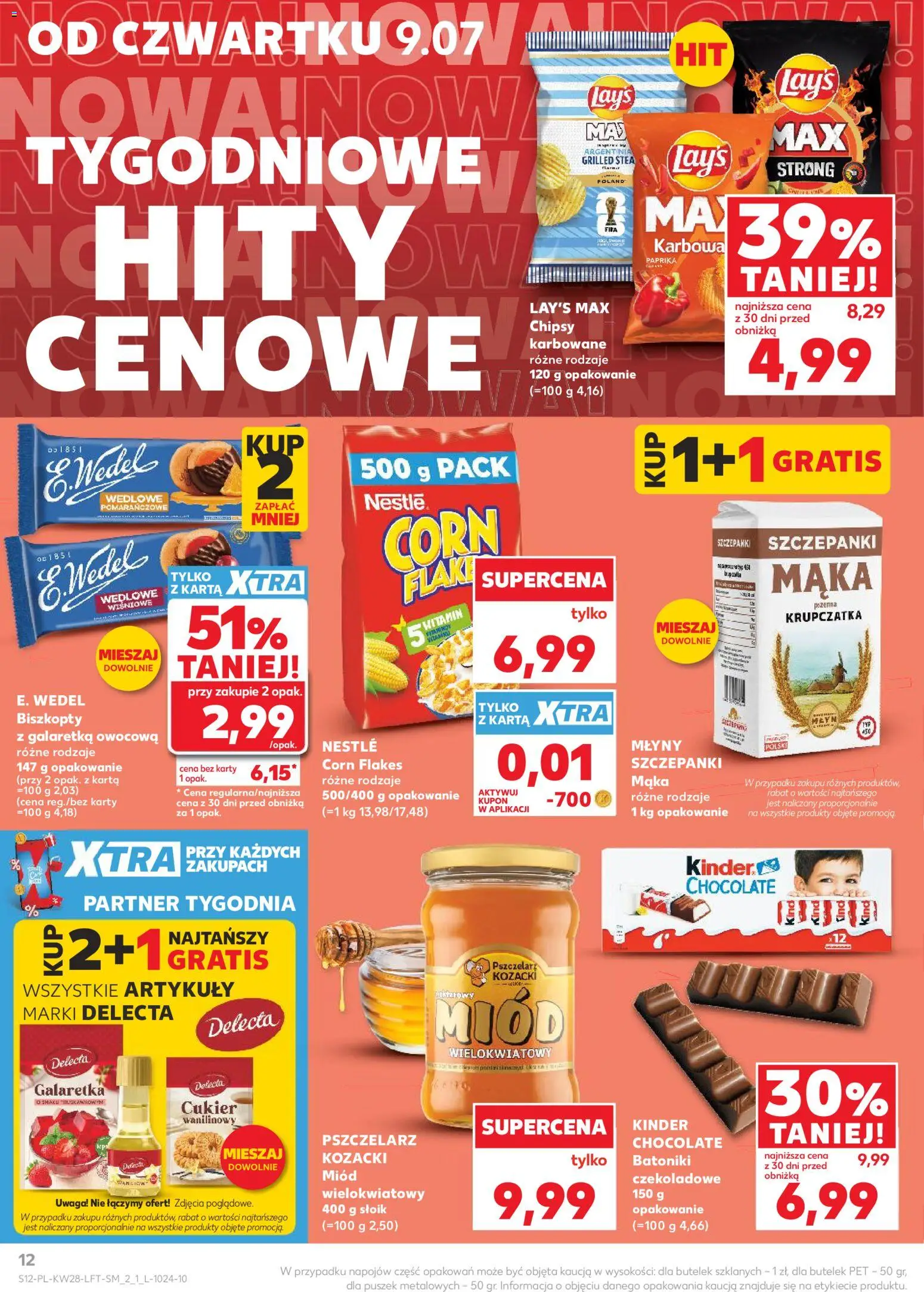 Kaufland Polsko leták od 09.07.2026 | Strana: 12 | Produkty: Paprika, Lay's, Karty, Kinder