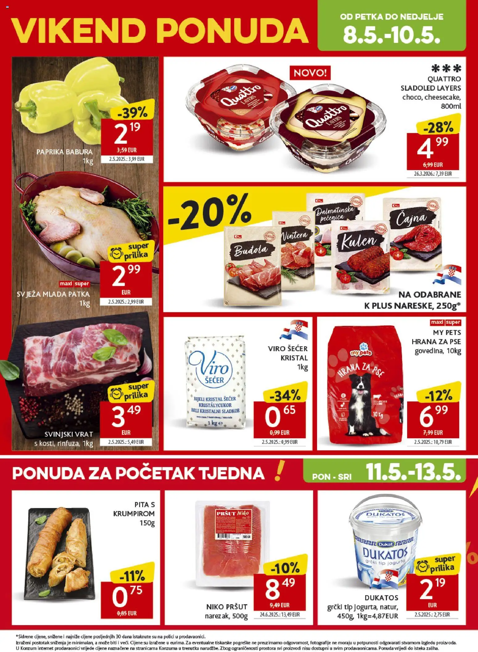 Konzum katalog | vrijedi od 06.05.2026 | Stranica: 55 | Proizvodi: Šećer kristal, Paprika, Šećer, Kulen