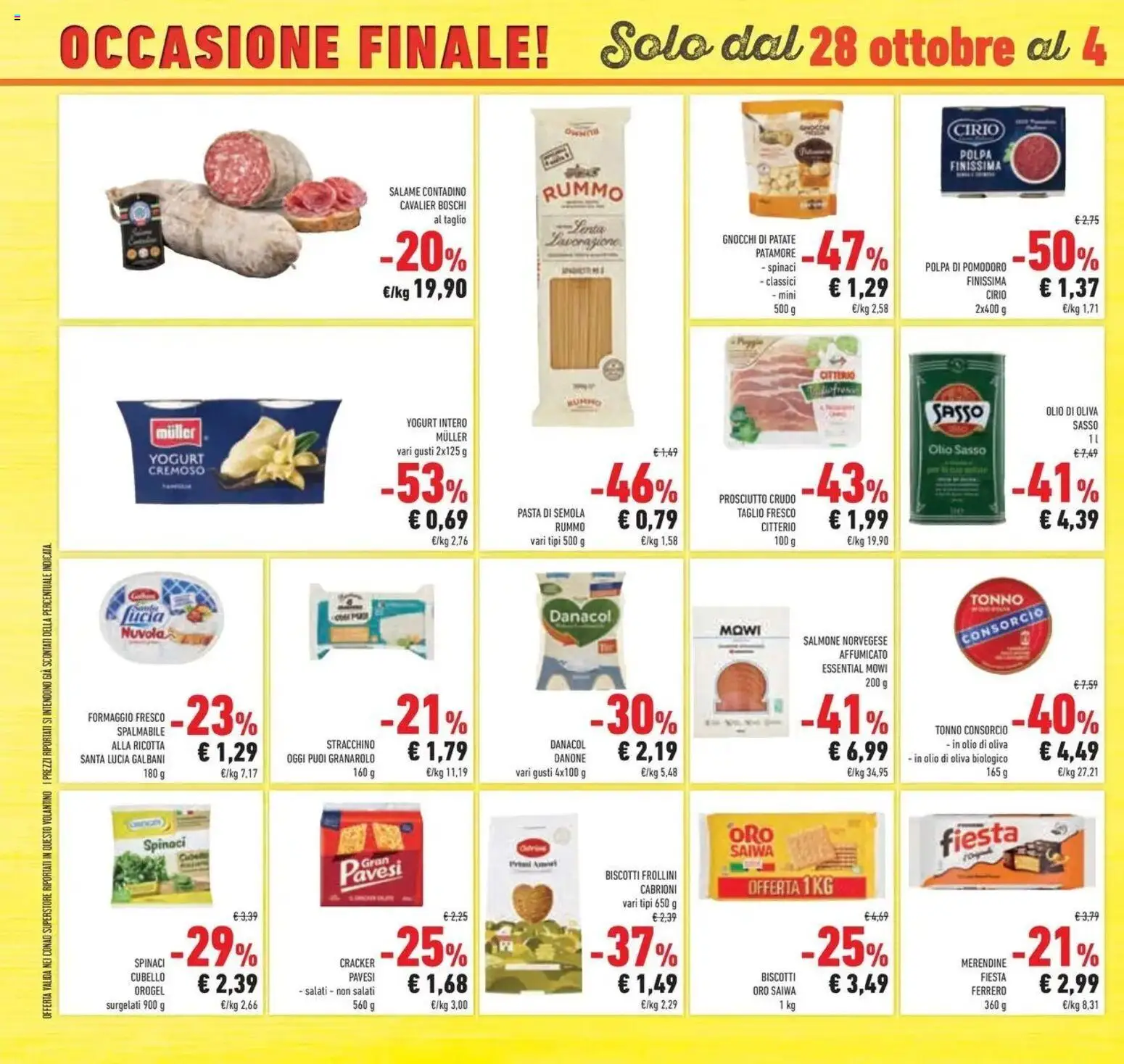 Anteprima volantino Conad dal 21/10/2026 prossima settimana | Pagina: 60 | Prodotti: Biscotti, Tonno, Formaggio fresco, Gnocchi di patate