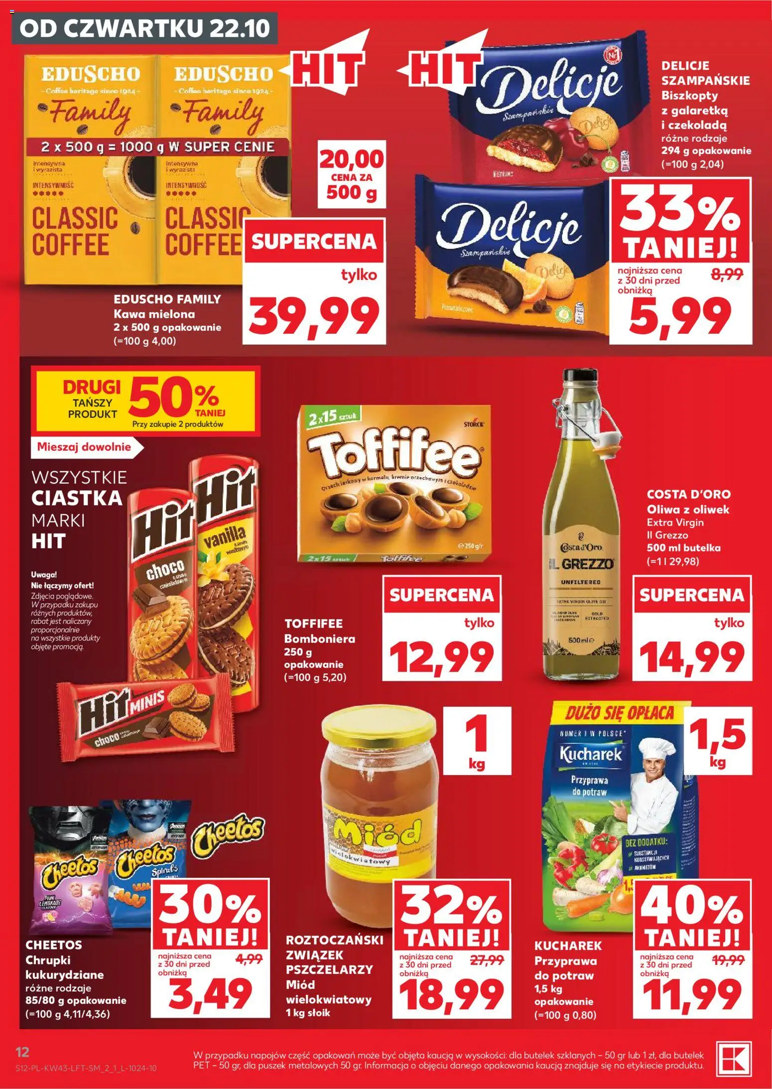 Kaufland Polsko leták od 22.10.2026 | Strana: 12 | Produkty: Toffifee, Cheetos