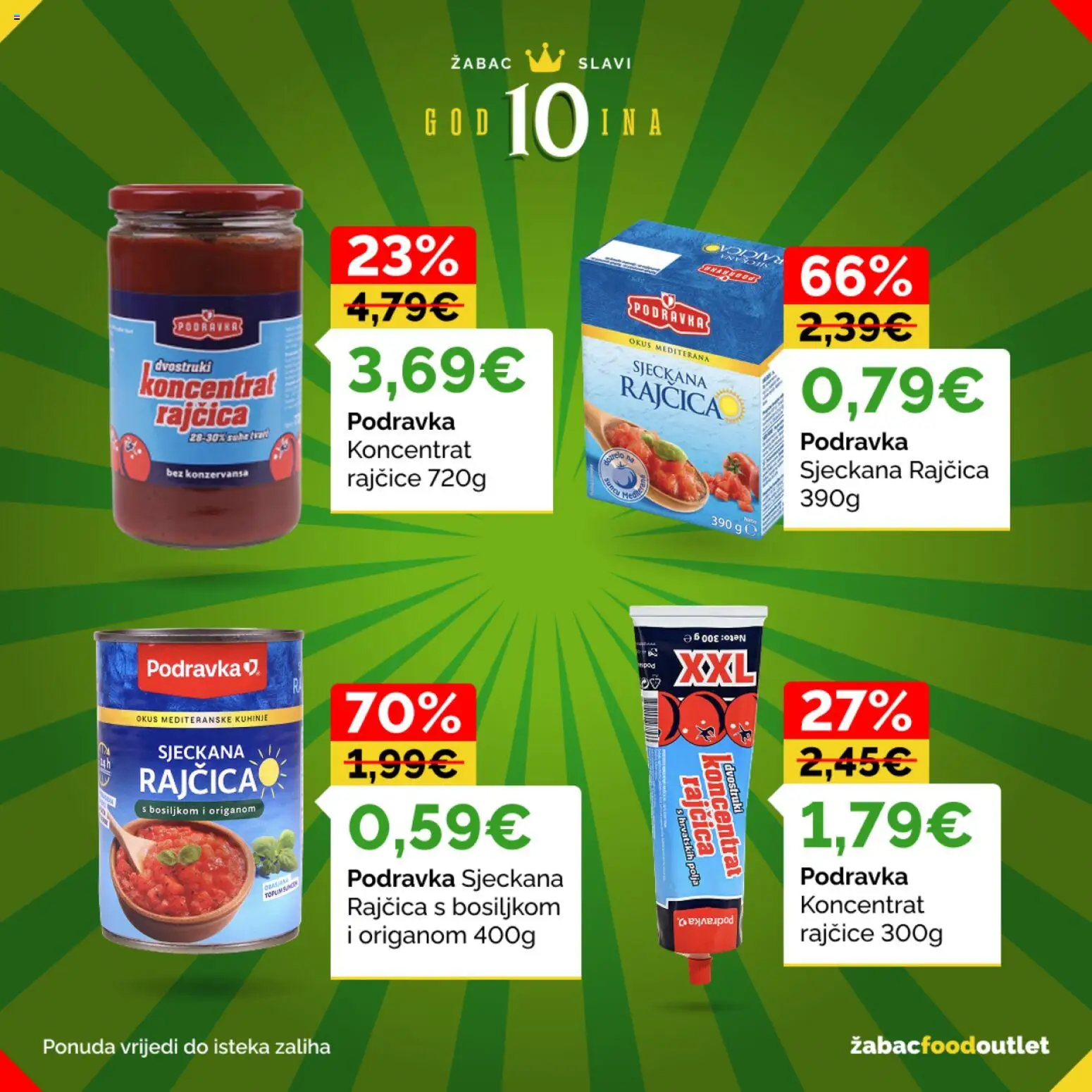 Žabac katalog | vrijedi od 26.06.2026 | Stranica: 22 | Proizvodi: Podravka, Rajčice, Rajčica