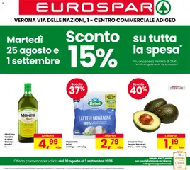 Anteprima del volantino Eurospar volantino Verona valido a partire dal 20/08/2026