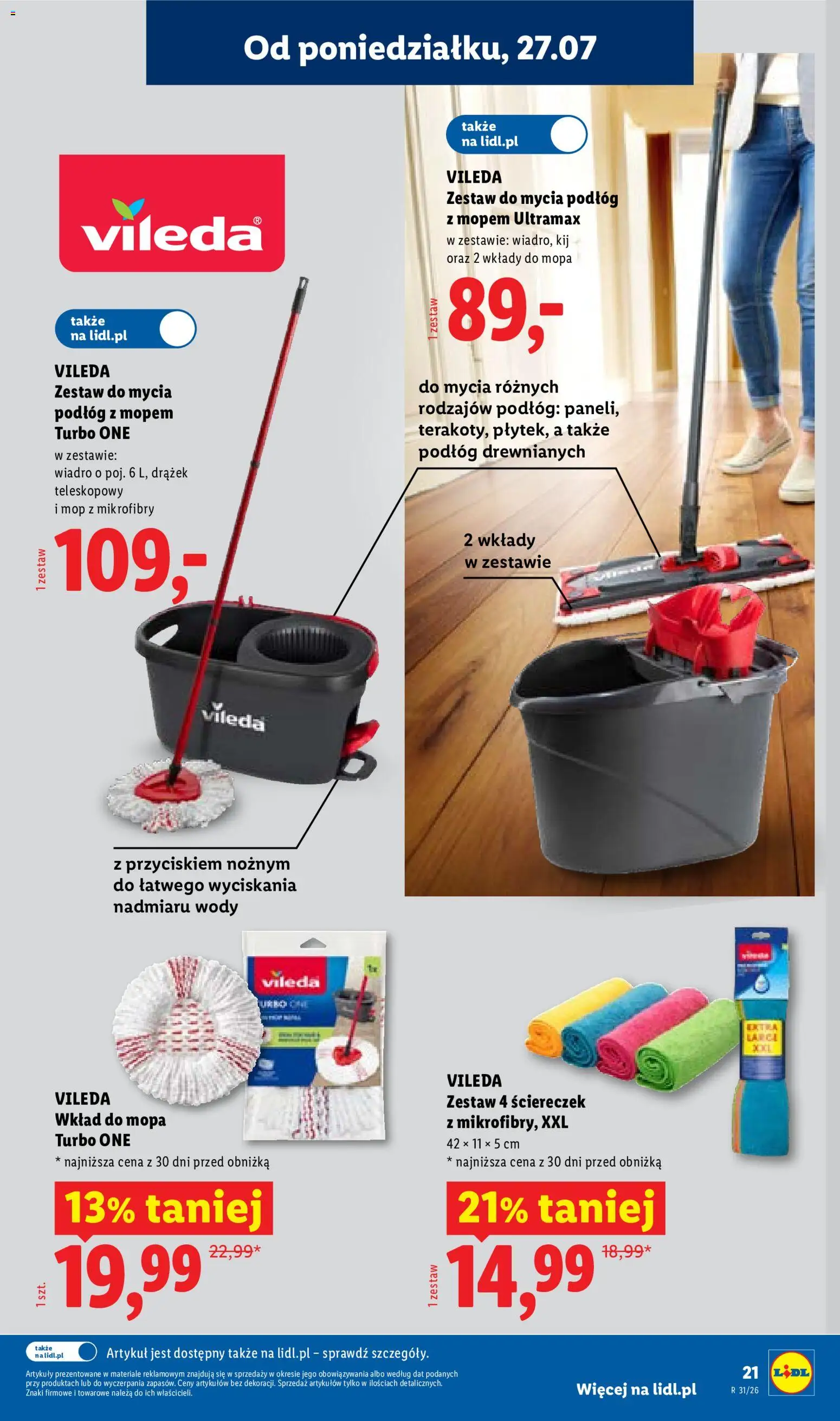 Lidl Katalog od 27.07.2026 | Strona: 21 | Produkty: Vileda