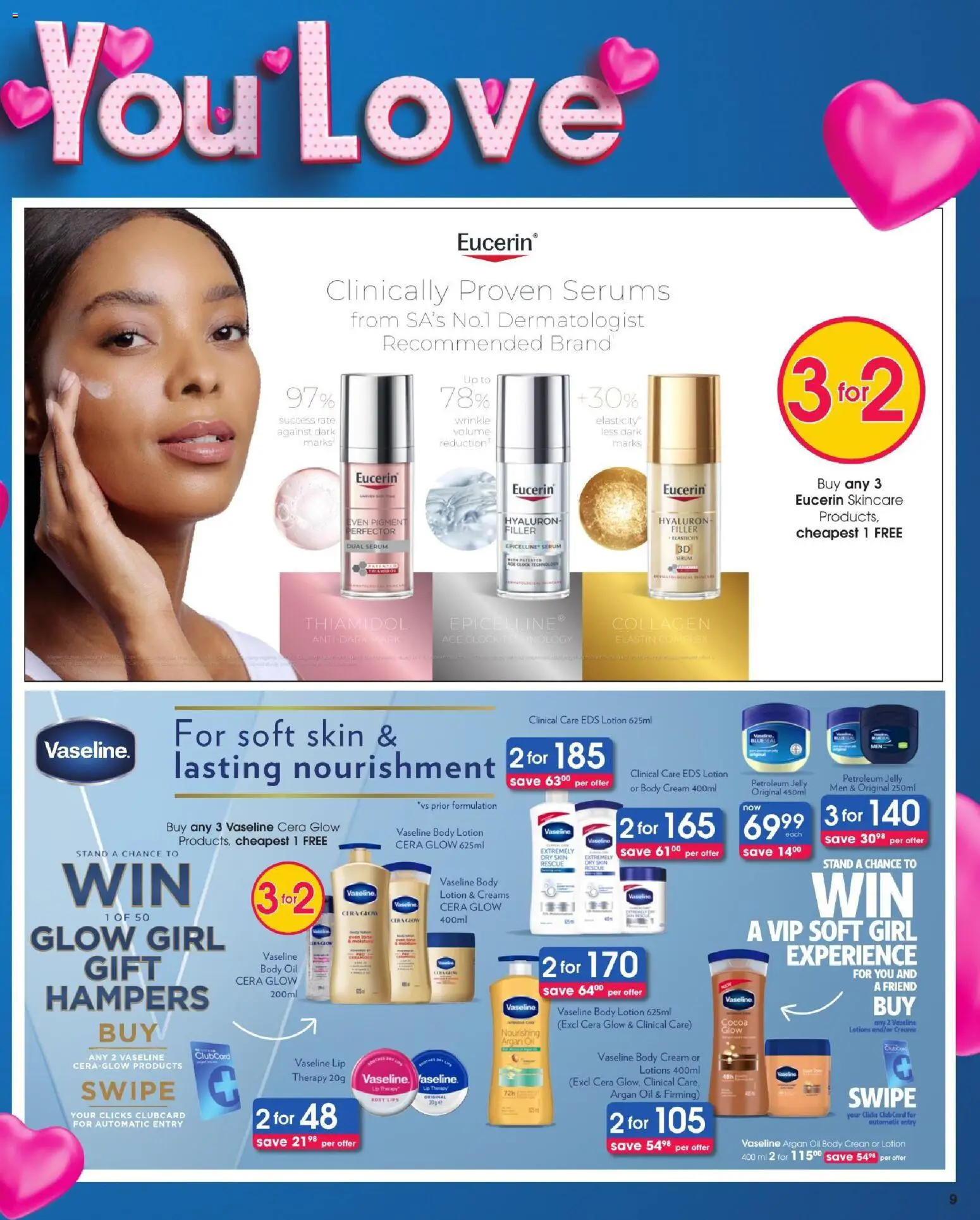 New Clicks catalogue – valid from 11/08/2026 | Page: 9 | Products: Serum, Clock, Cream, Body cream