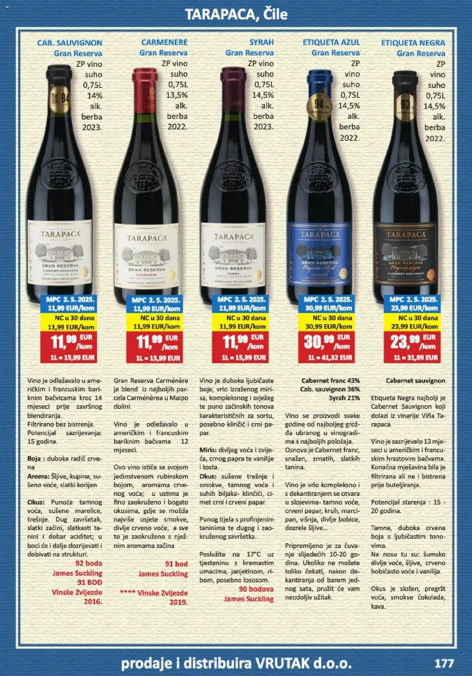Vrutak katalog | vrijedi od 01.11.2025 | Stranica: 177 | Proizvodi: Miris, Šljive, Voće, Cabernet sauvignon