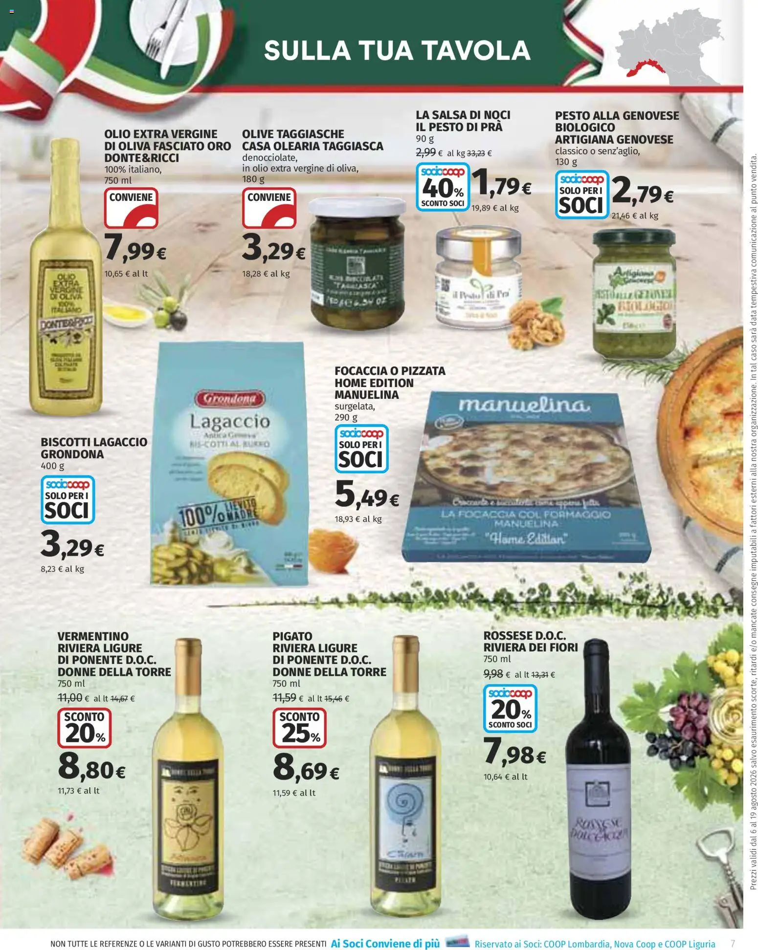 Volantino COOP del 06/08/2026 | Pagina: 7 | Prodotti: Formaggio, Olio, Olive, Olio extra vergine