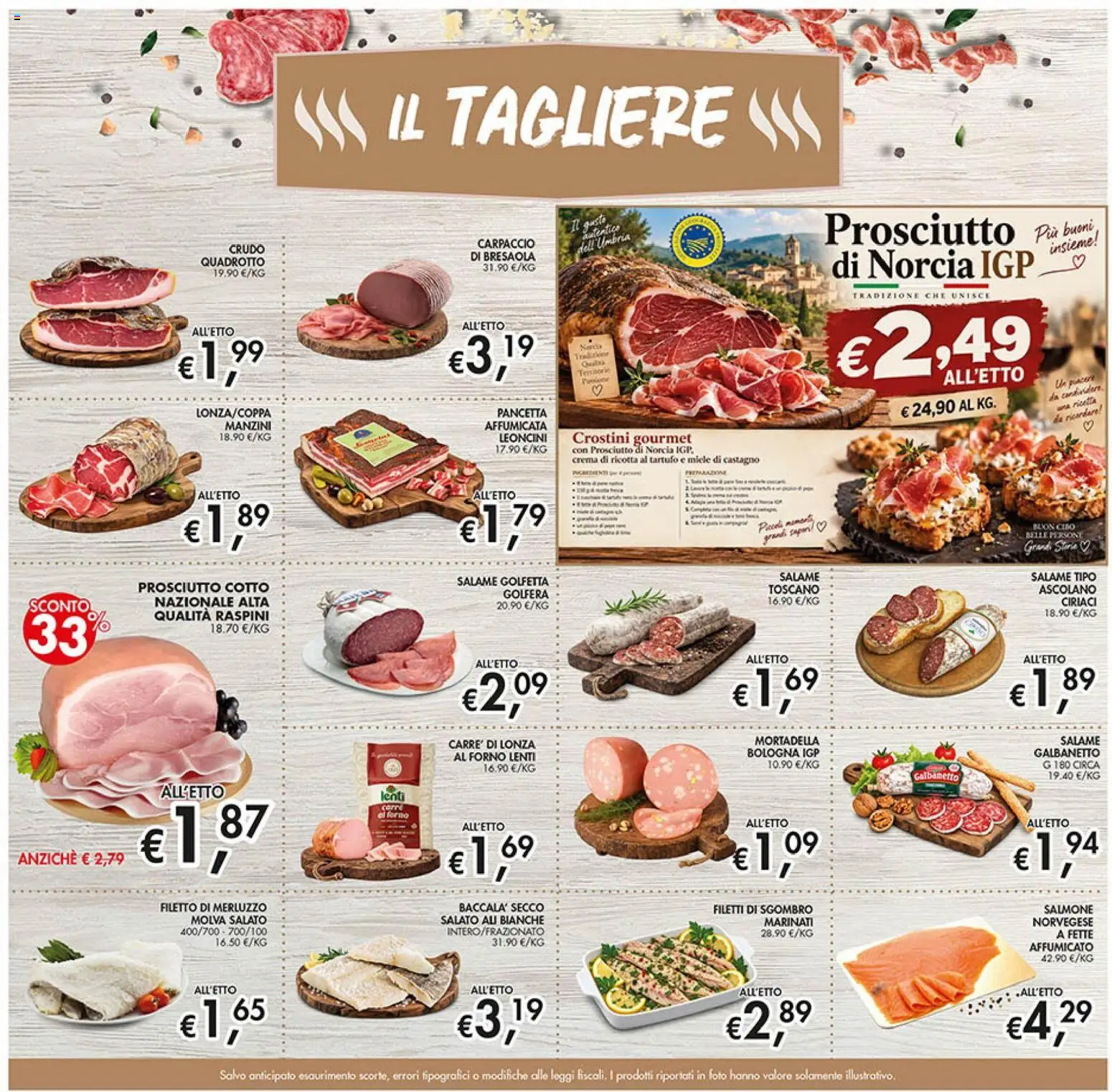 Volantino Coal del 08/10/2026 | Pagina: 7 | Prodotti: Salmone, Bresaola, Tagliere, Lenti