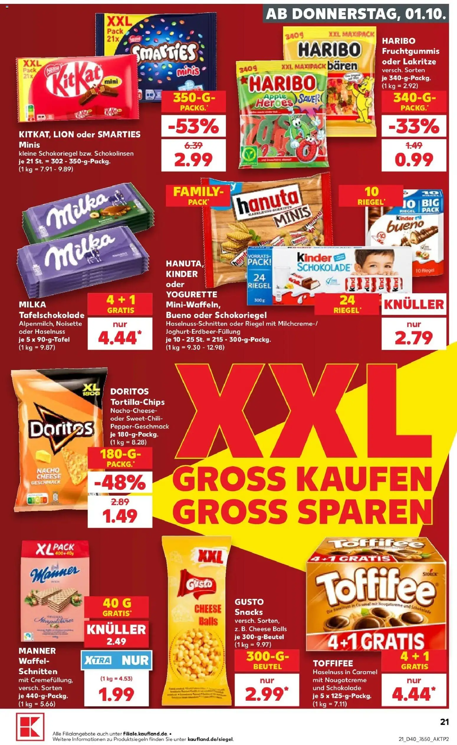 Prospekt Kaufland ab 28.09.2026 » Angebote Online zum Blättern | Seite: 31 | Produkte: Haribo, Smarties, Milka, Apple