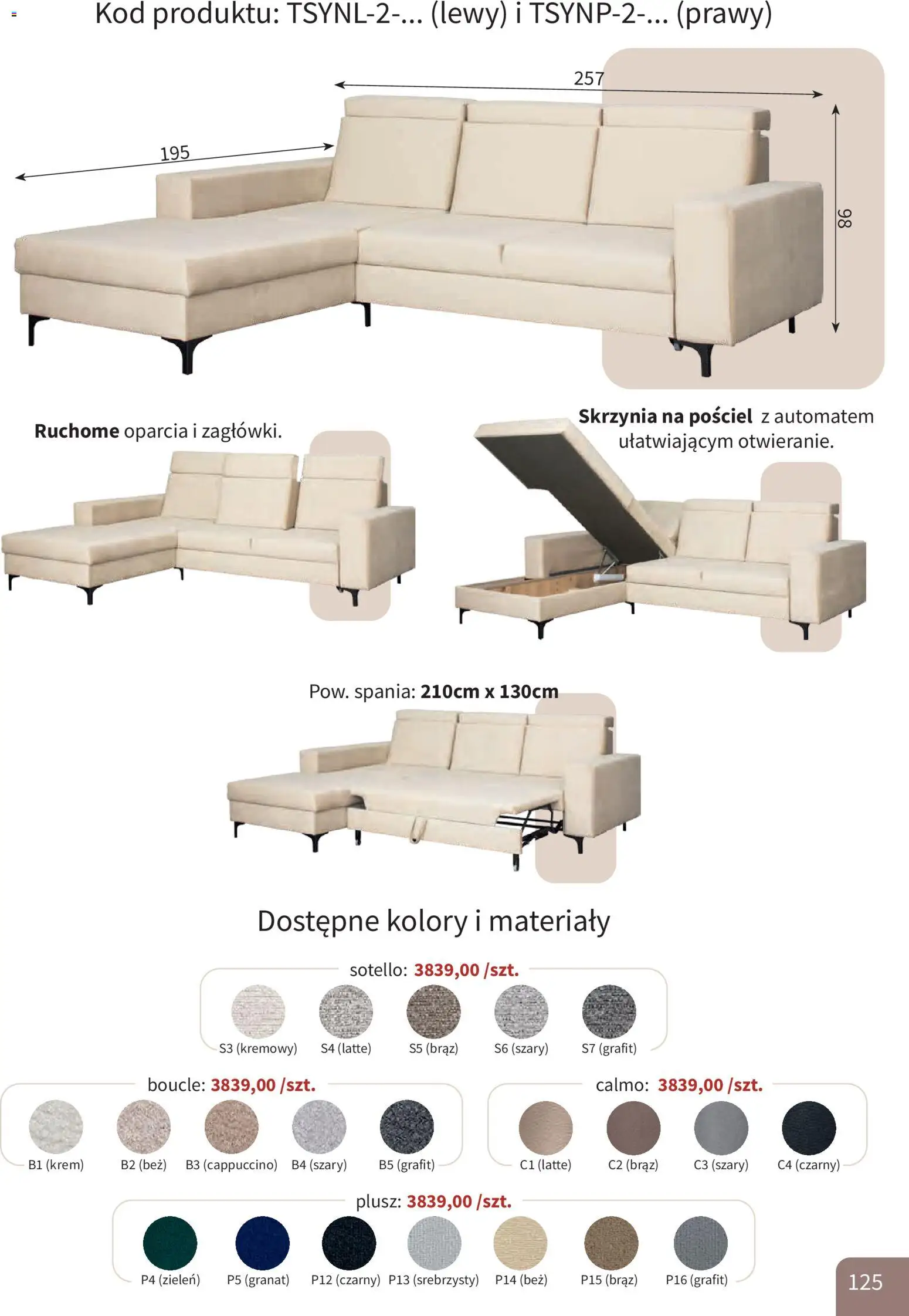 Bodzio Katalog od 01.10.2026 | Strona: 125 | Produkty: Pościel, Cappuccino, Krem