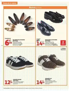 Auchan - Prévisualisation de BALLERINE FILIE OU FEMME, INEXTENSO, Dessus, doublure et 1ère synthétique, semelle TPR, Femme du 36 au 42 : 6€99, Fille du 25 au 35 : 9€99 valide à partir de 11/08/2026 | Page: 8