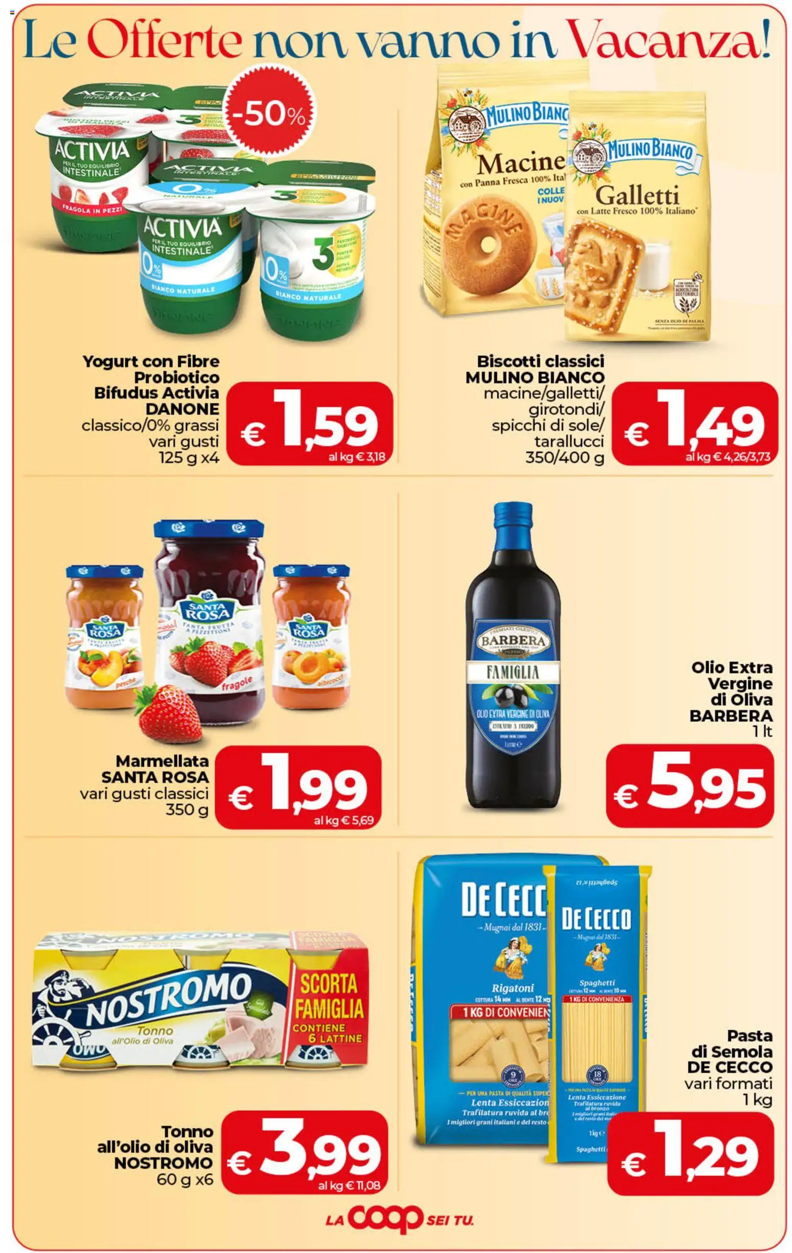 Volantino COOP del 21/07/2026 | Pagina: 2 | Prodotti: Panna, Frutta, Latte, Tonno