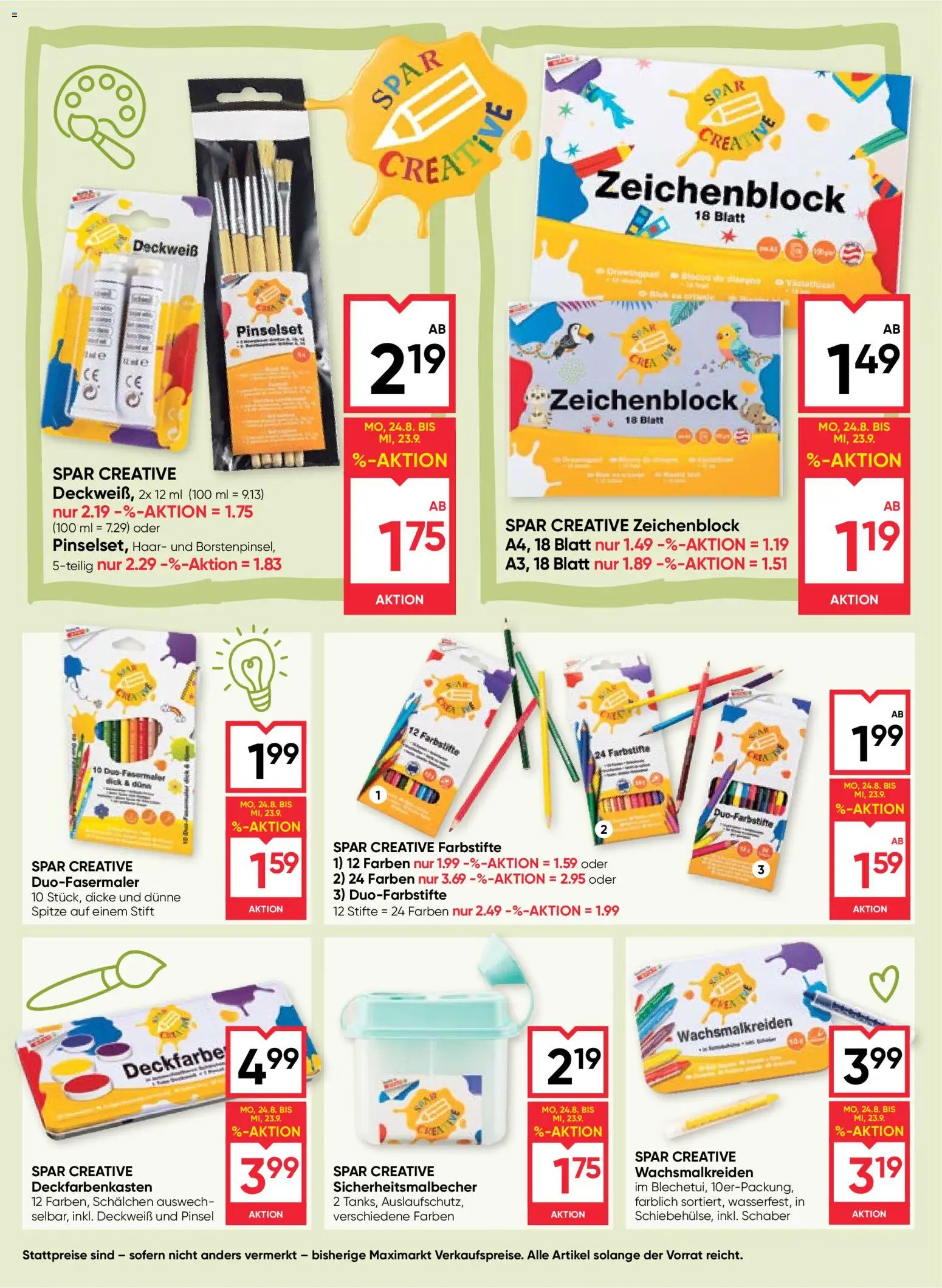 Maximarkt Back To School gültig ab 24.08.2026 | Seite: 18 | Produkte: Schaber, Pinsel