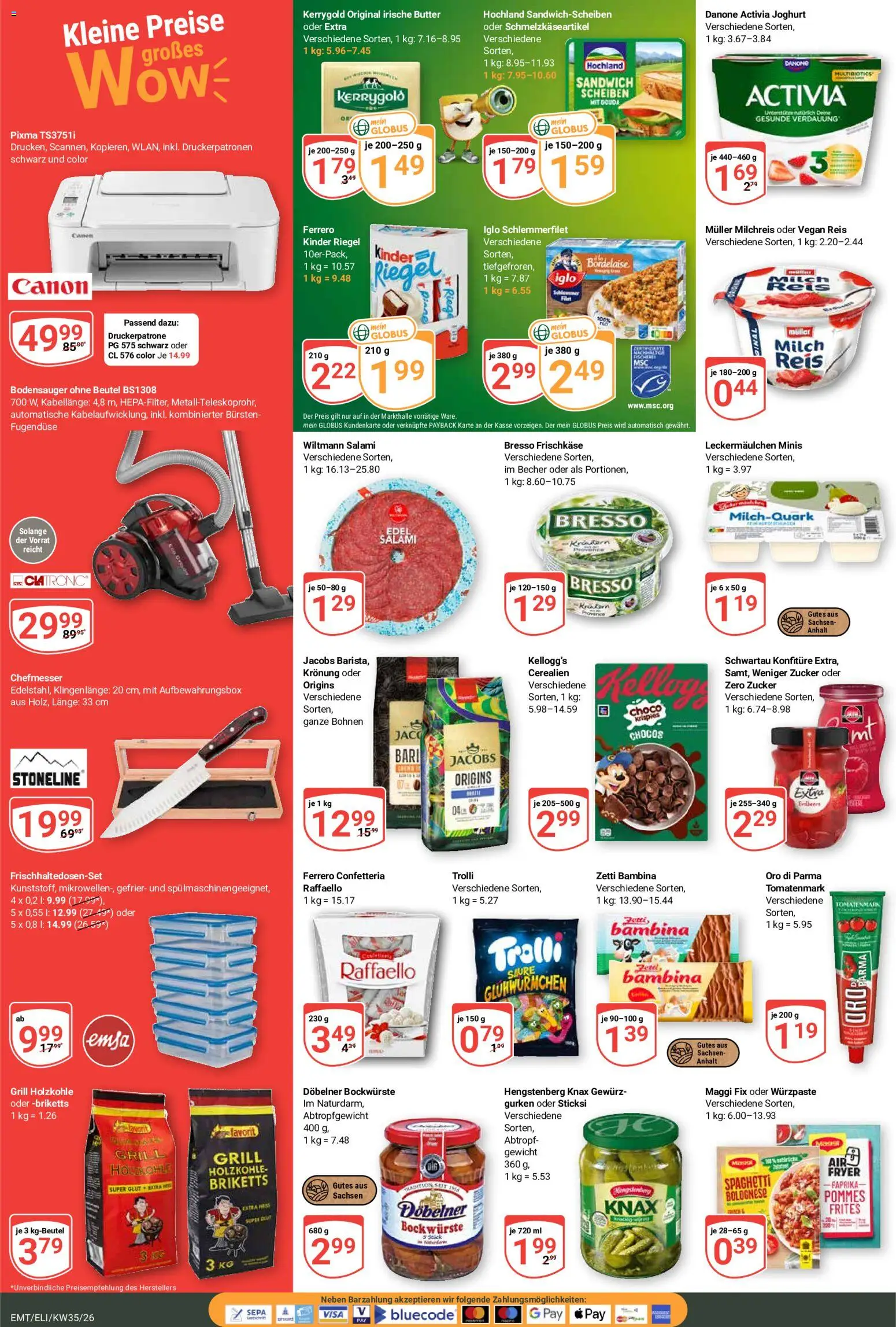 Globus Prospekt Erfurt – gültig ab 24.08.2026 | Seite: 4 | Produkte: Milch, Joghurt, Oro di parma, Reis