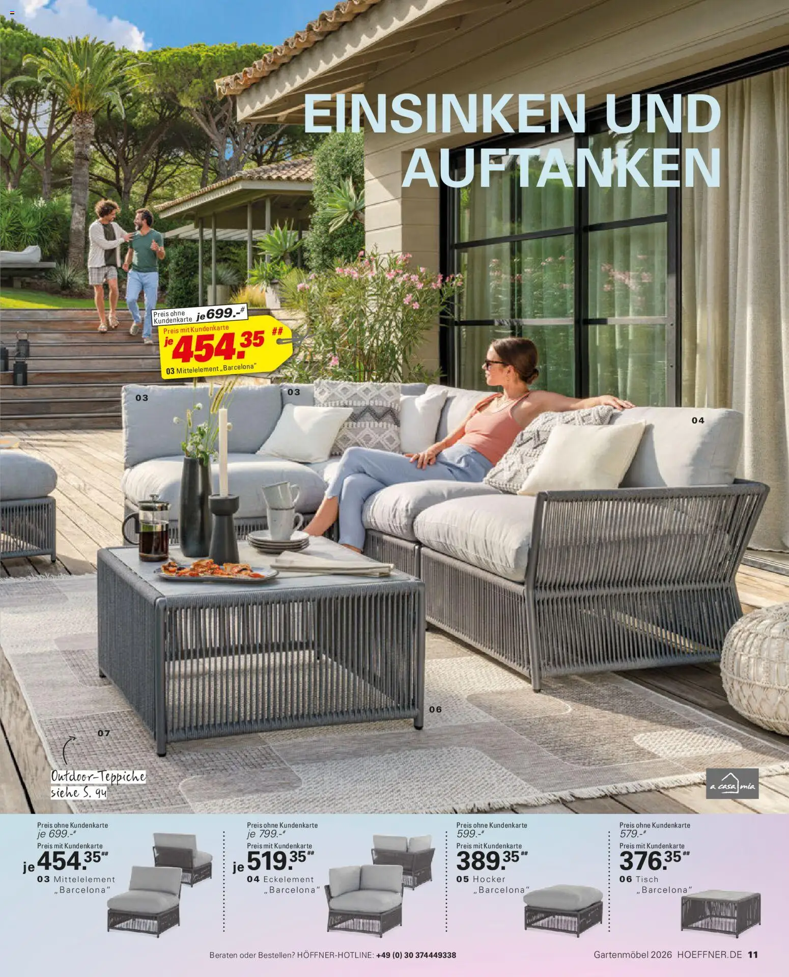 Höffner Prospekt Gartenmöbel – gültig ab 27.03.2026 | Seite: 11 | Produkte: Hocker, Tisch, Gartenmöbel