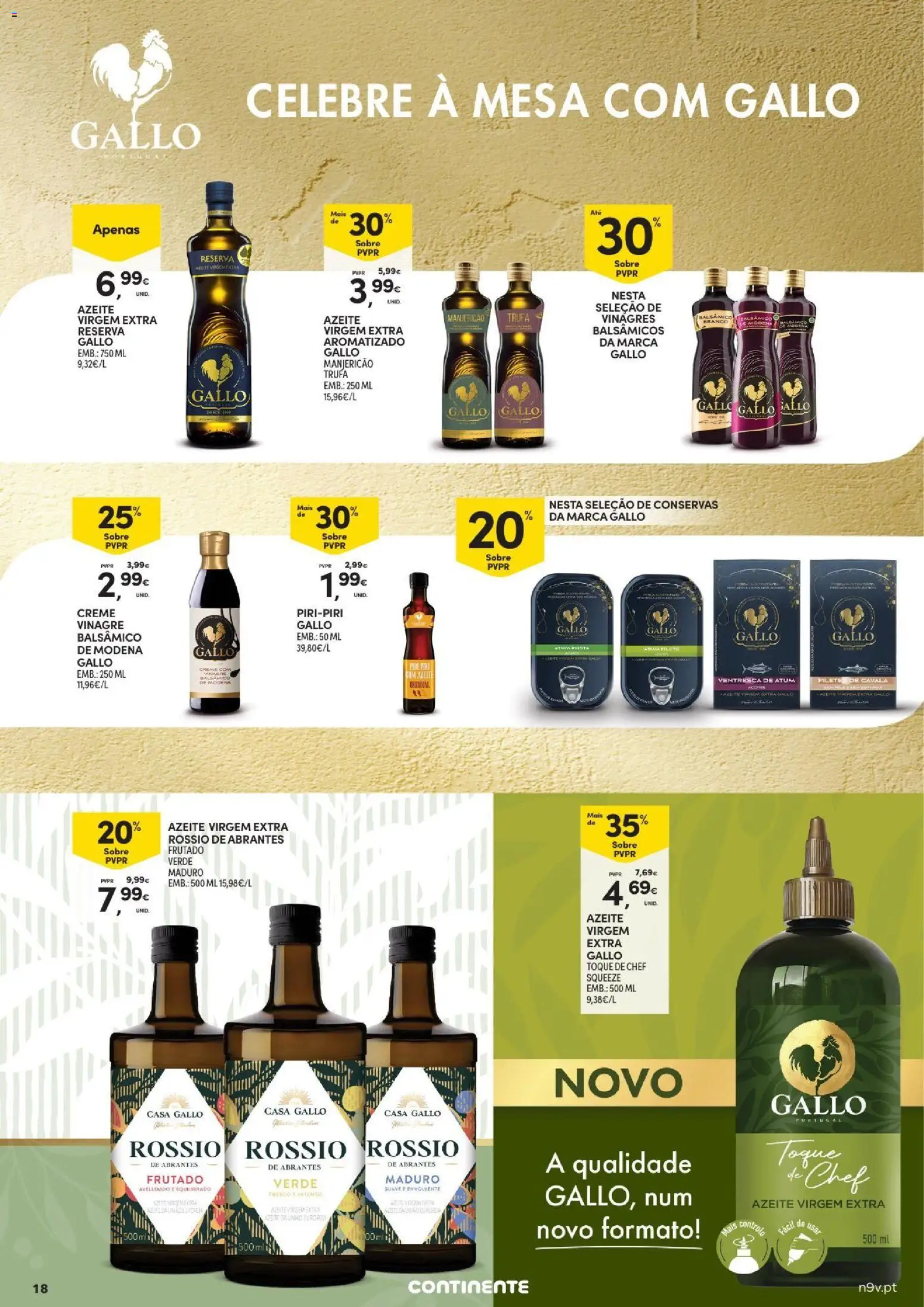 Continente - Açores Folheto Quinzenal │ válido de 23/07/2026 | Página: 18 | Produtos: Atum, Azeite, Mesa, Creme