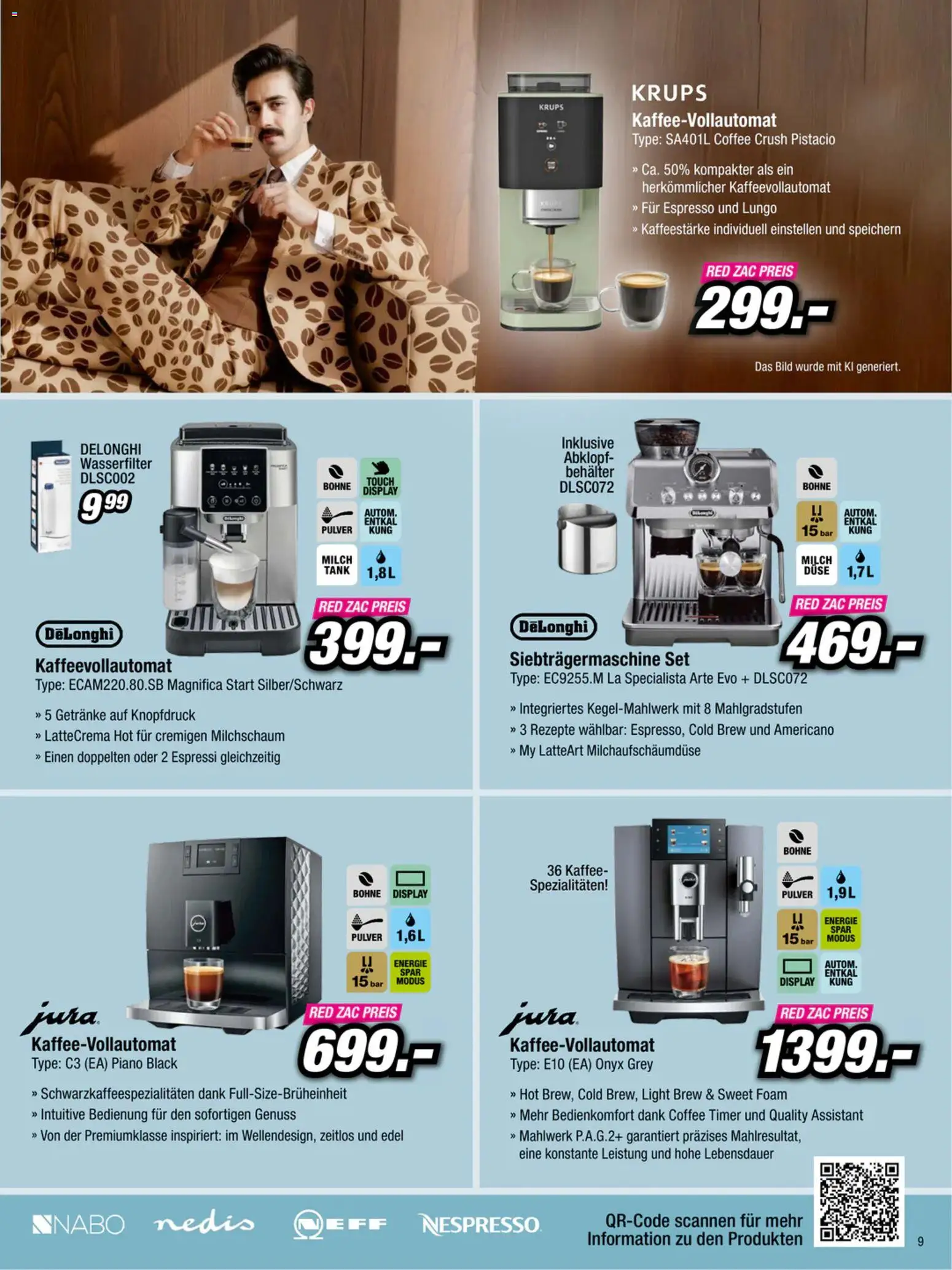 RED ZAC Flugblatt gültig ab 27.08.2026 | Seite: 9 | Produkte: Getränke, Bohne, Milch, Kaffee