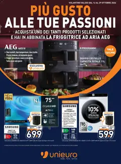 Anteprima del volantino Unieuro volantino Più gusto alle tue passioni valido a partire dal 12/10/2026