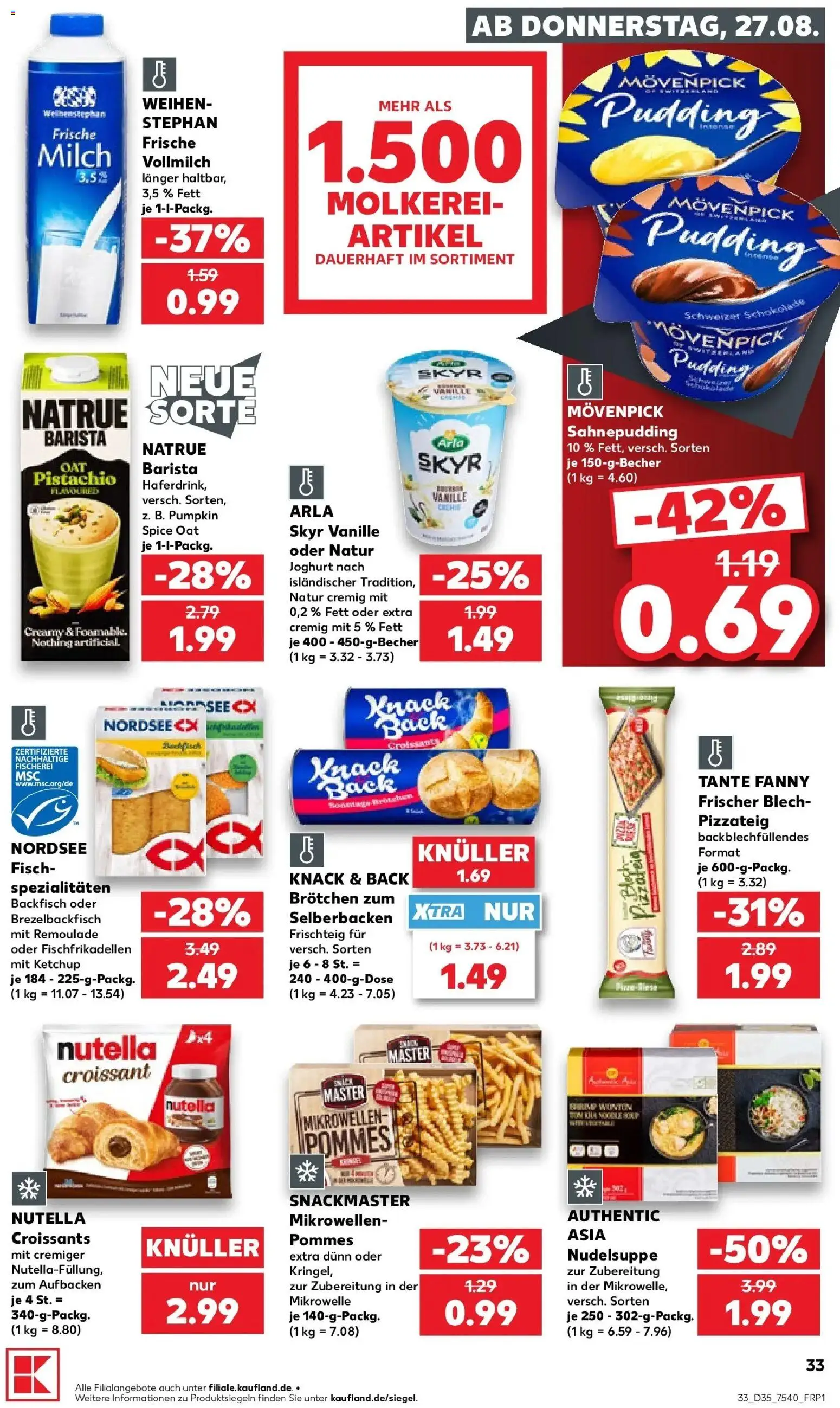 Prospekt Kaufland ab 24.08.2026 » Angebote Online zum Blättern | Seite: 44 | Produkte: Mikrowelle, Schokolade, Pudding, Ketchup
