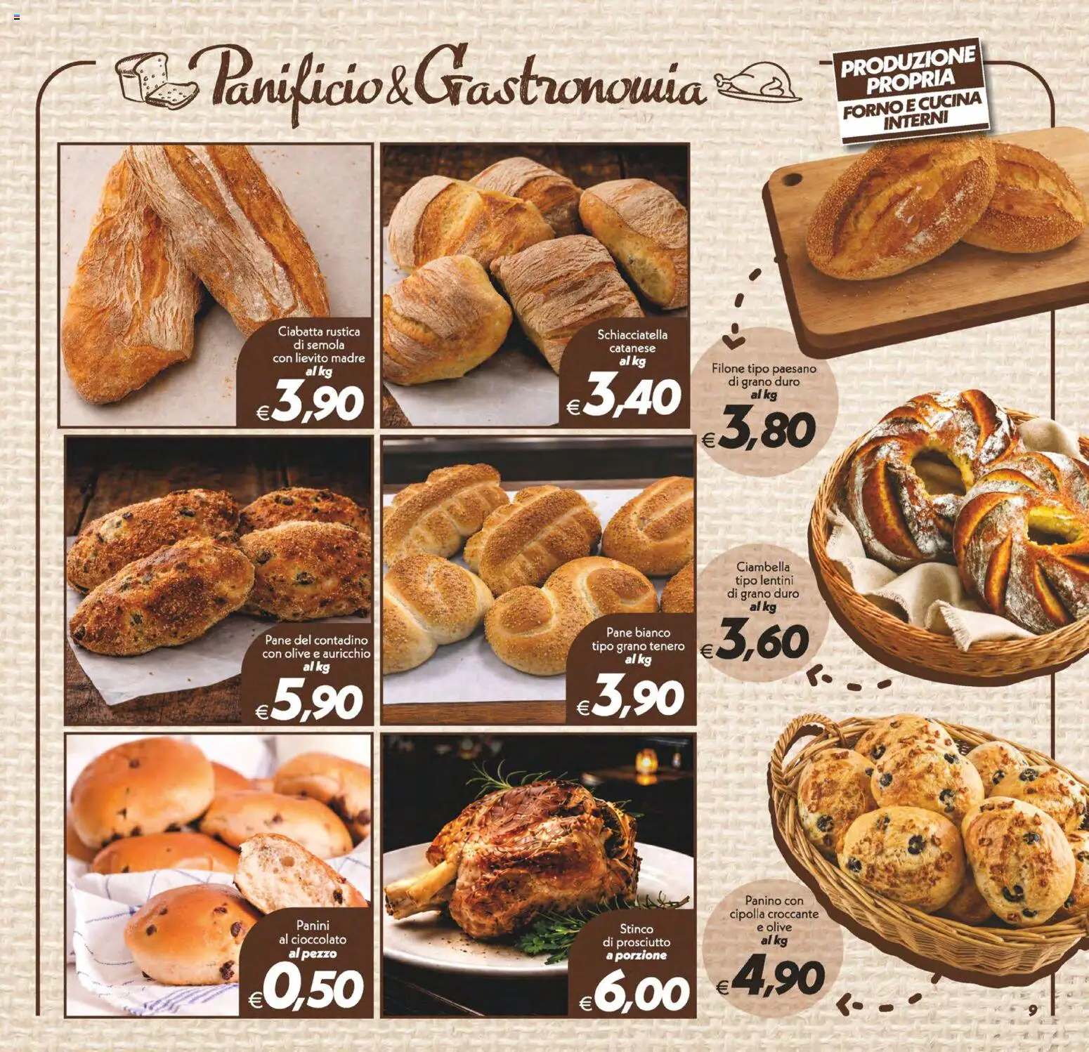 Volantino SuperConveniente del 13/10/2026 | Pagina: 9 | Prodotti: Ciambella, Olive, Prosciutto, Forno