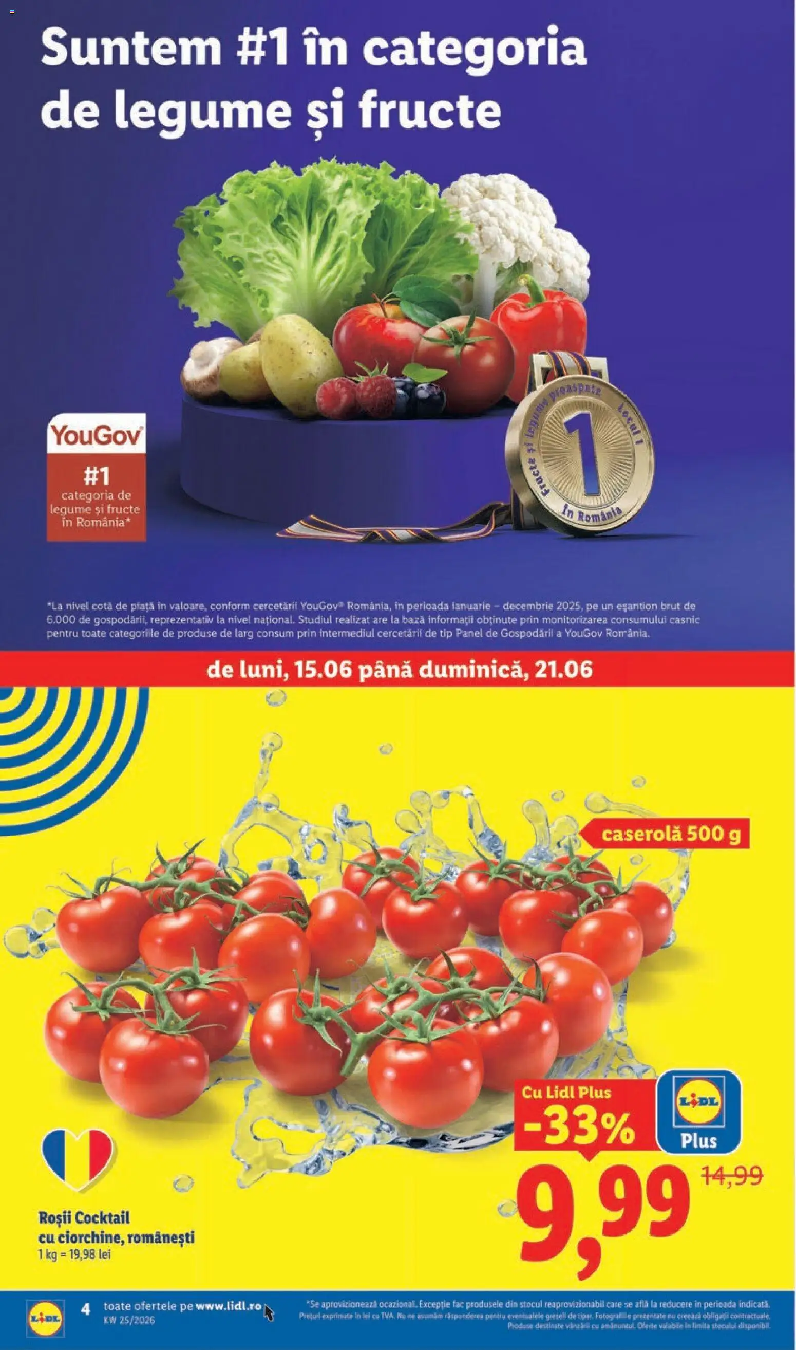 Noul catalog Lidl – valabil de la 15.06.2026 | Pagină: 4 | Produse: Cocktail, Roșii, Legume, Fructe