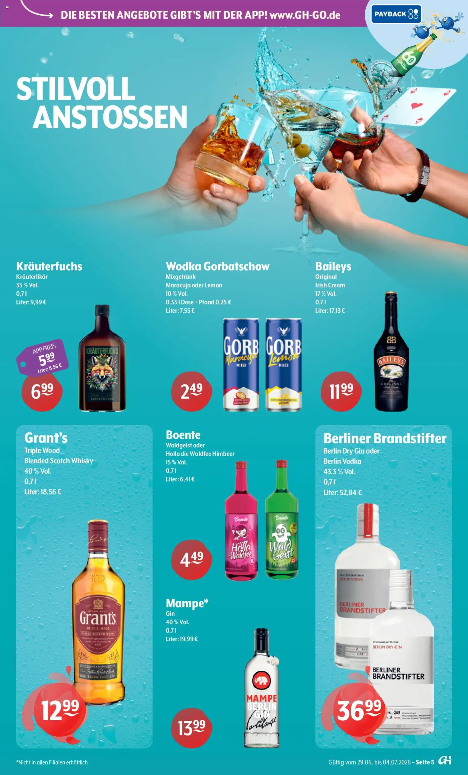 Getränke Hoffmann - Brandenburg – gültig ab 29.06.2026 | Seite: 5 | Produkte: Baileys, Vodka, Gin, Wodka