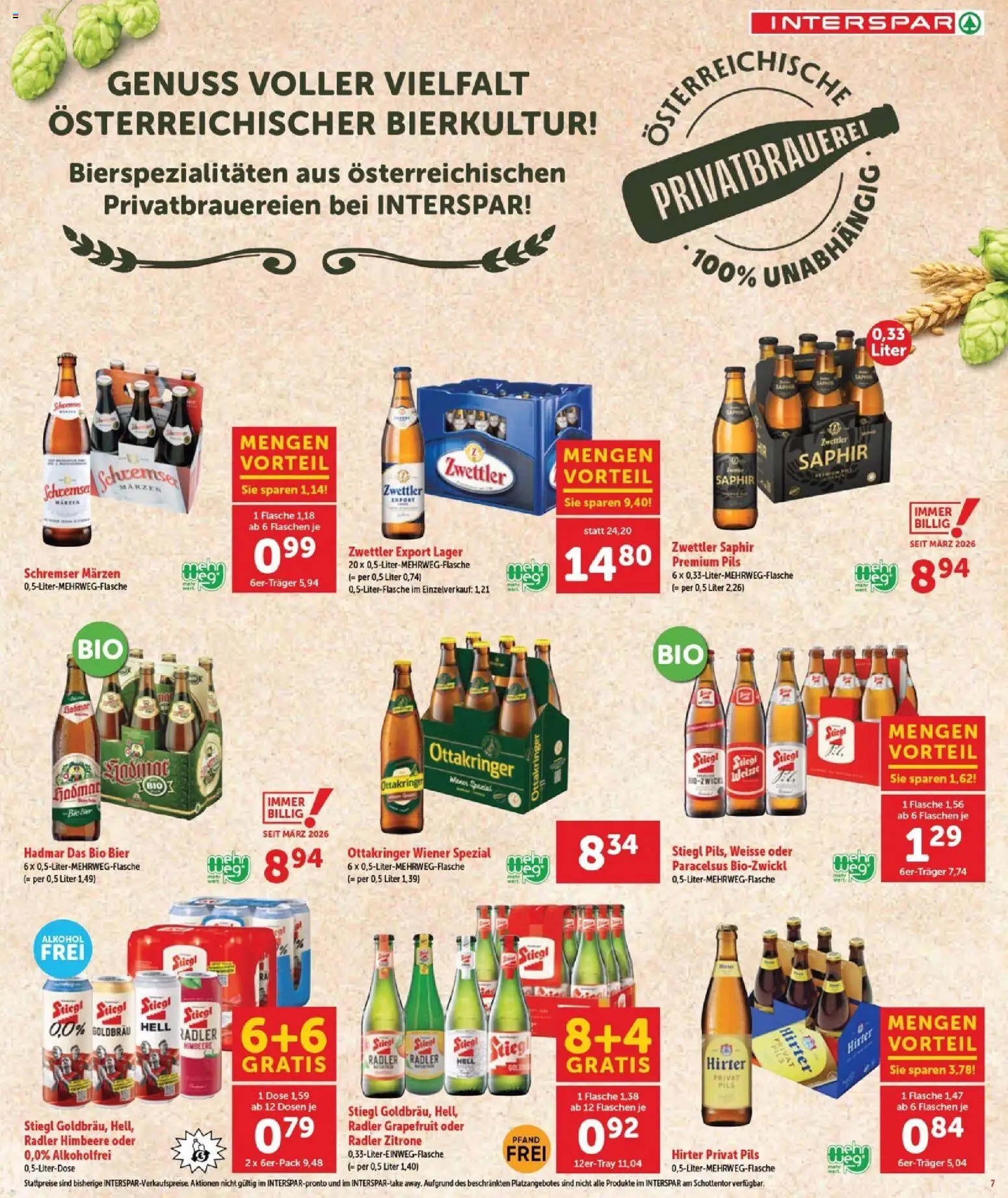 Interspar Flugblatt - Burgenland Nord gültig ab 18.06.2026 | Seite: 7 | Produkte: Grapefruit, Zitrone, Himbeere, Bier