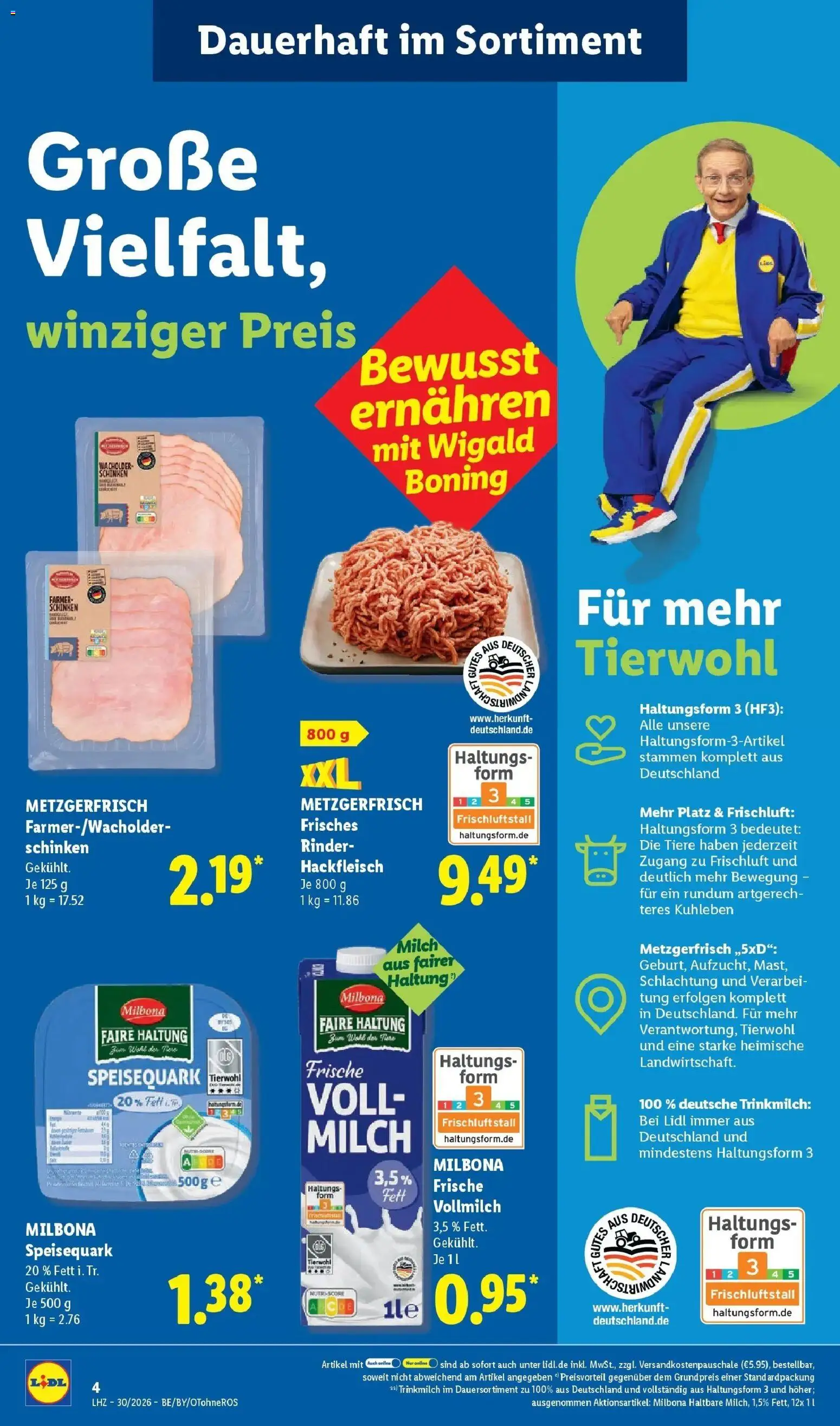 Lidl Prospekt Senftenberg – gültig ab 20.07.2026 | Seite: 10 | Produkte: Quark, Schinken, Speisequark, Hackfleisch