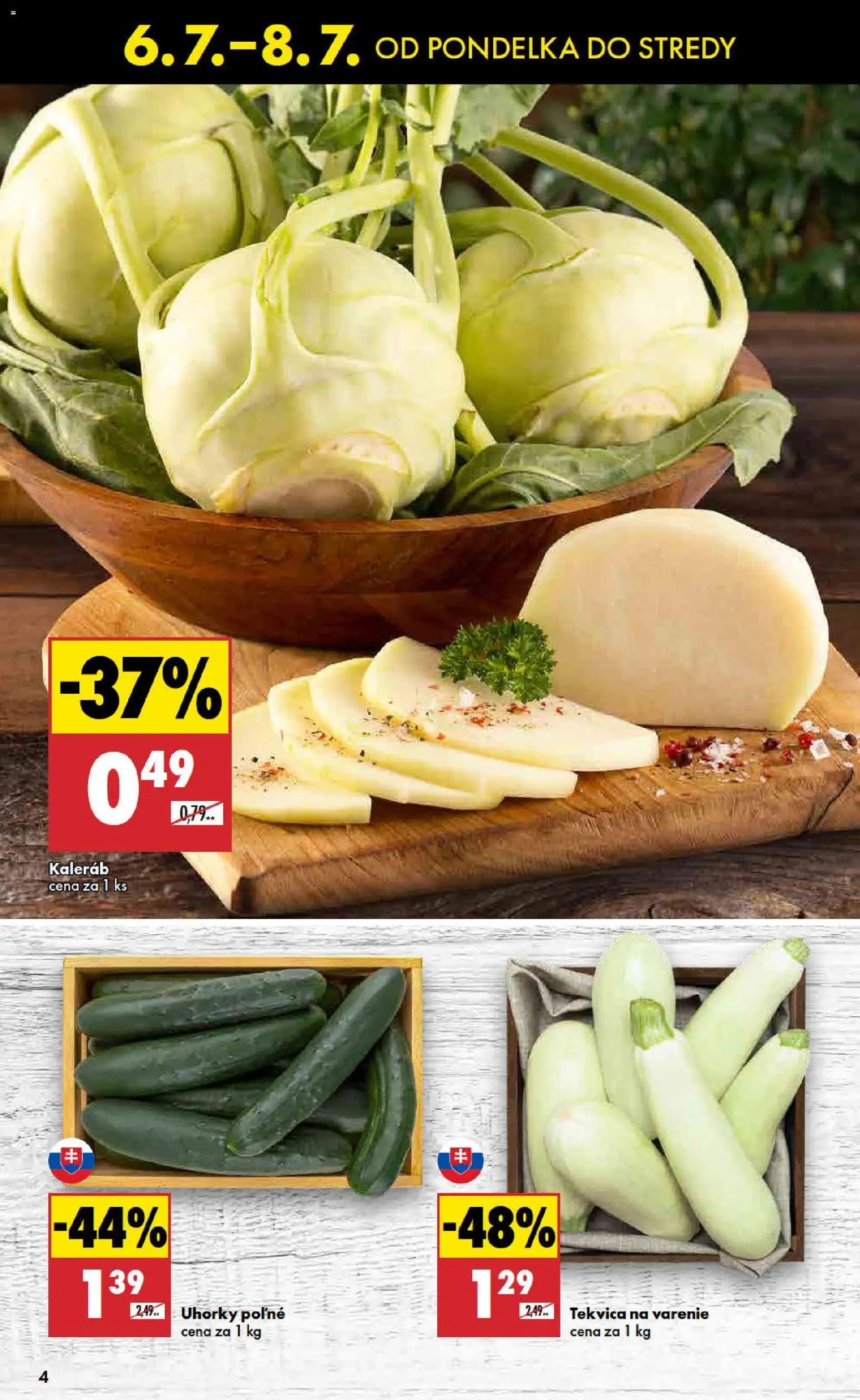Nové Biedronka akcie – leták je platný od 06.07.2026 | Strana: 4 | Produkty: Uhorky