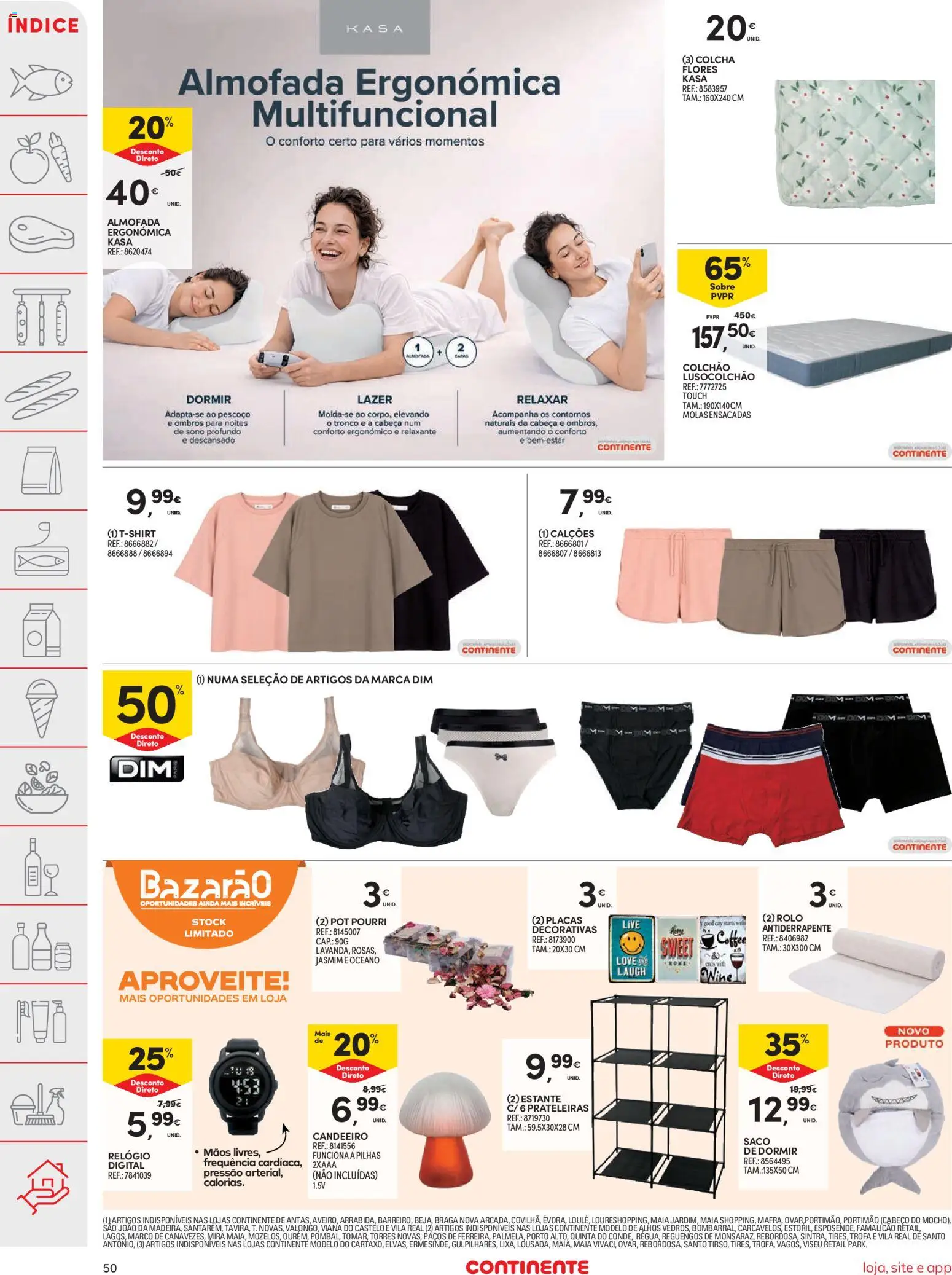 Continente folheto │ válido de 14.04.2026 | Página: 50 | Produtos: Flores, Colchão, Pilhas, Colcha