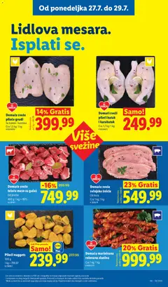 Domaće sveže svinjske šnicle, Od buta - pregled Lidl kataloga - važi od 23.07.2026 | Strana: 115