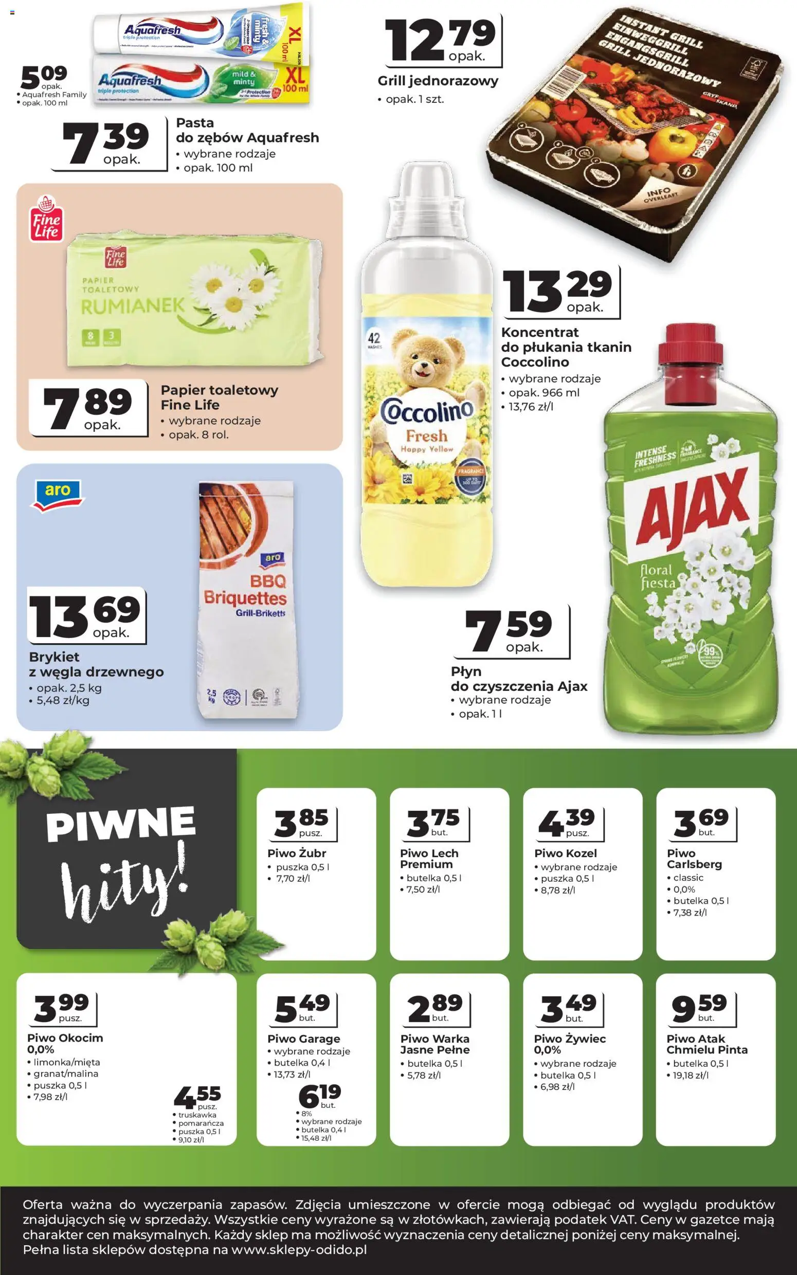 Odido gazetka od 22.07.2026 | Strona: 8 | Produkty: Piwo żubr, Coccolino, Piwo, Piwo kozel
