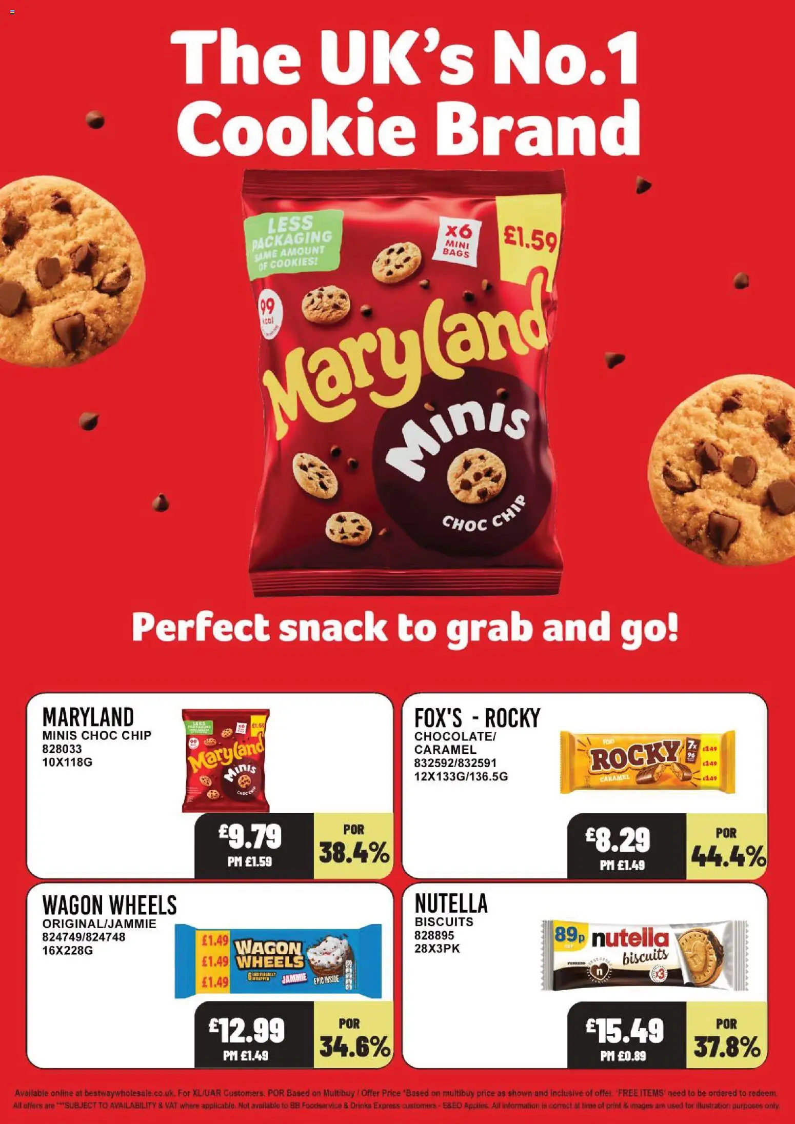 {H1} | Page: 12 | Products: Biscuits, Drinks, Nutella, Cookies