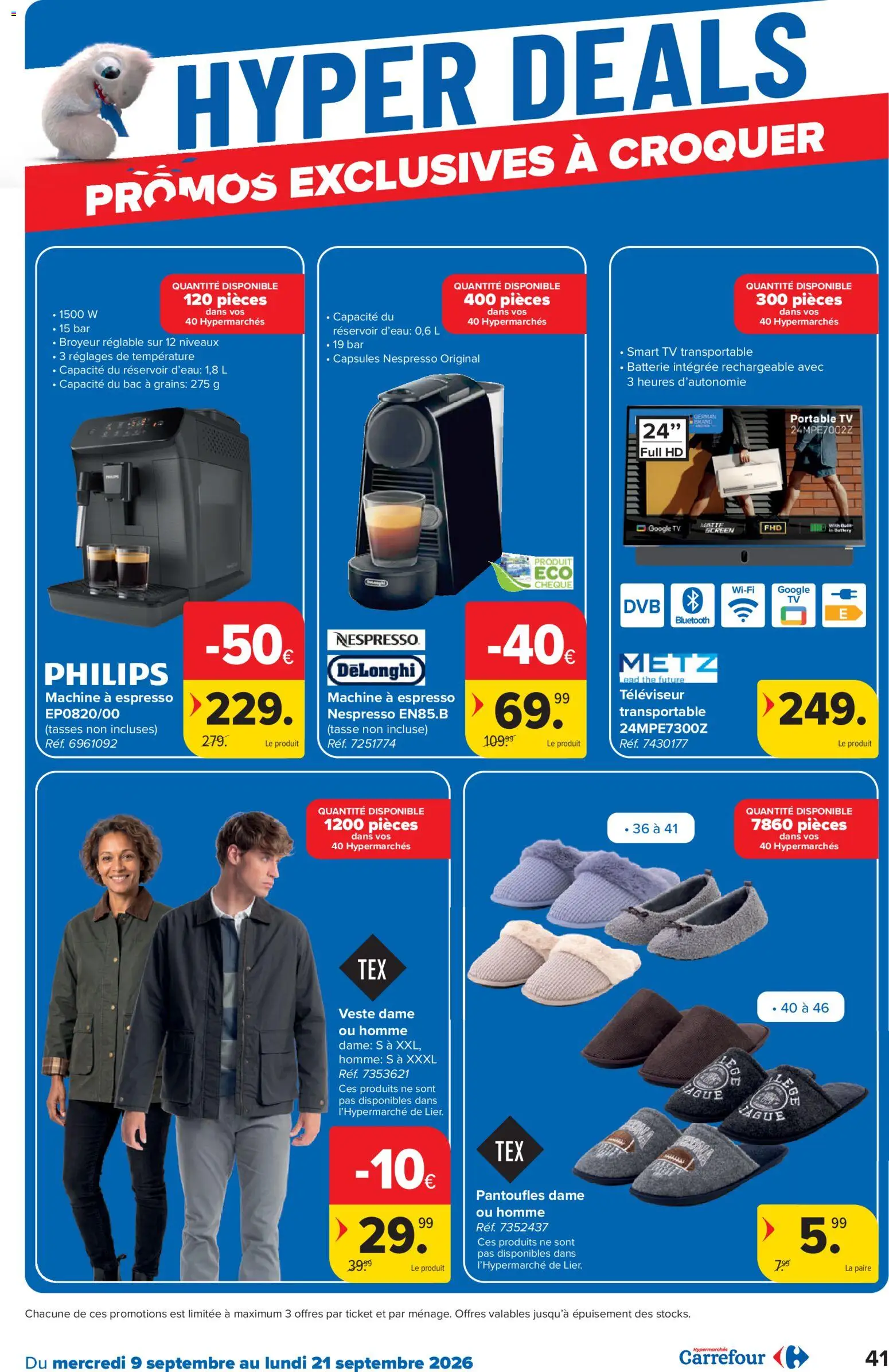 {H1} | Pagina: 41 | Producten: Slippers, Tv, Capsules, Bluetooth