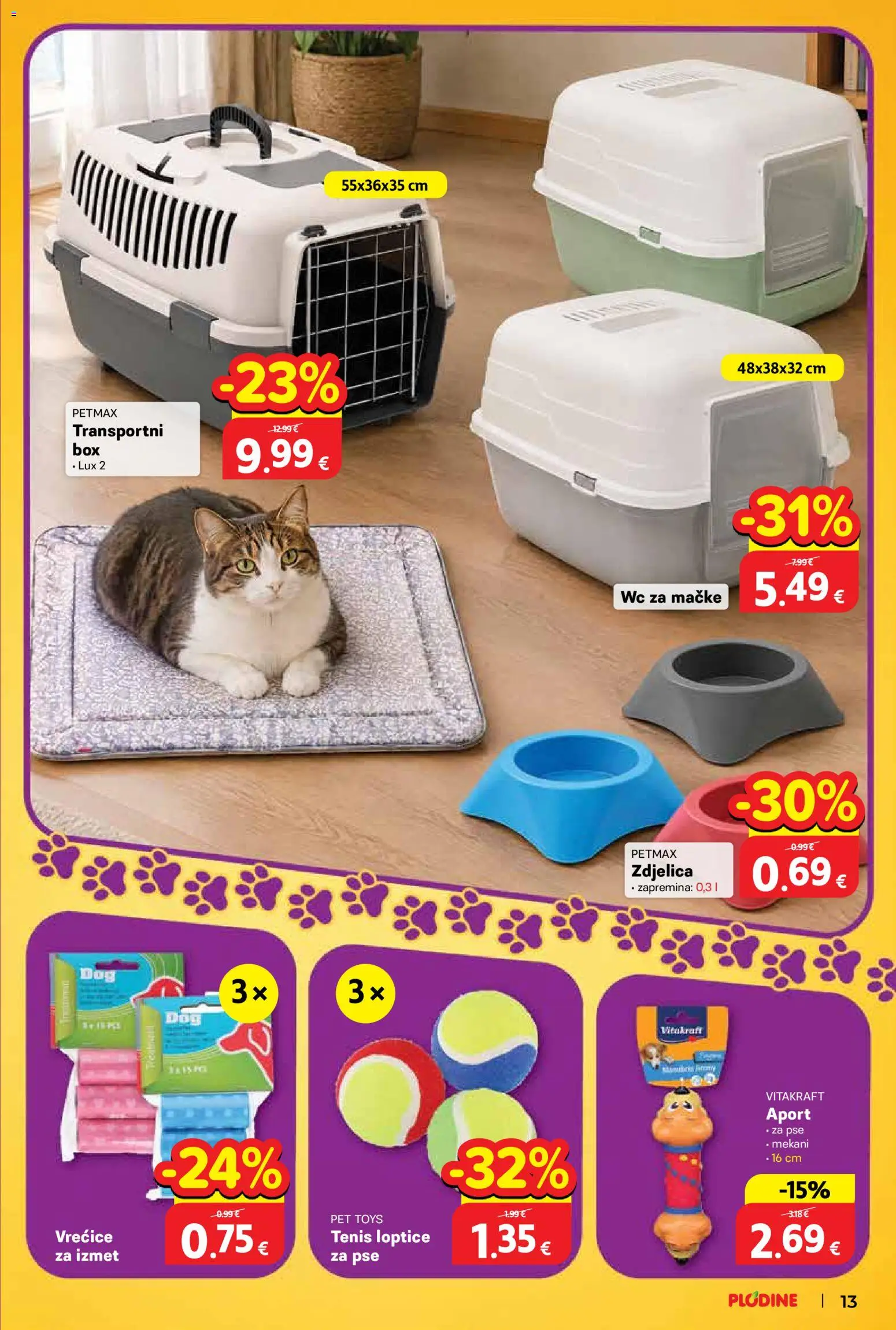 Plodine katalog | vrijedi od 01.10.2026 | Stranica: 13 | Proizvodi: WC za mačke