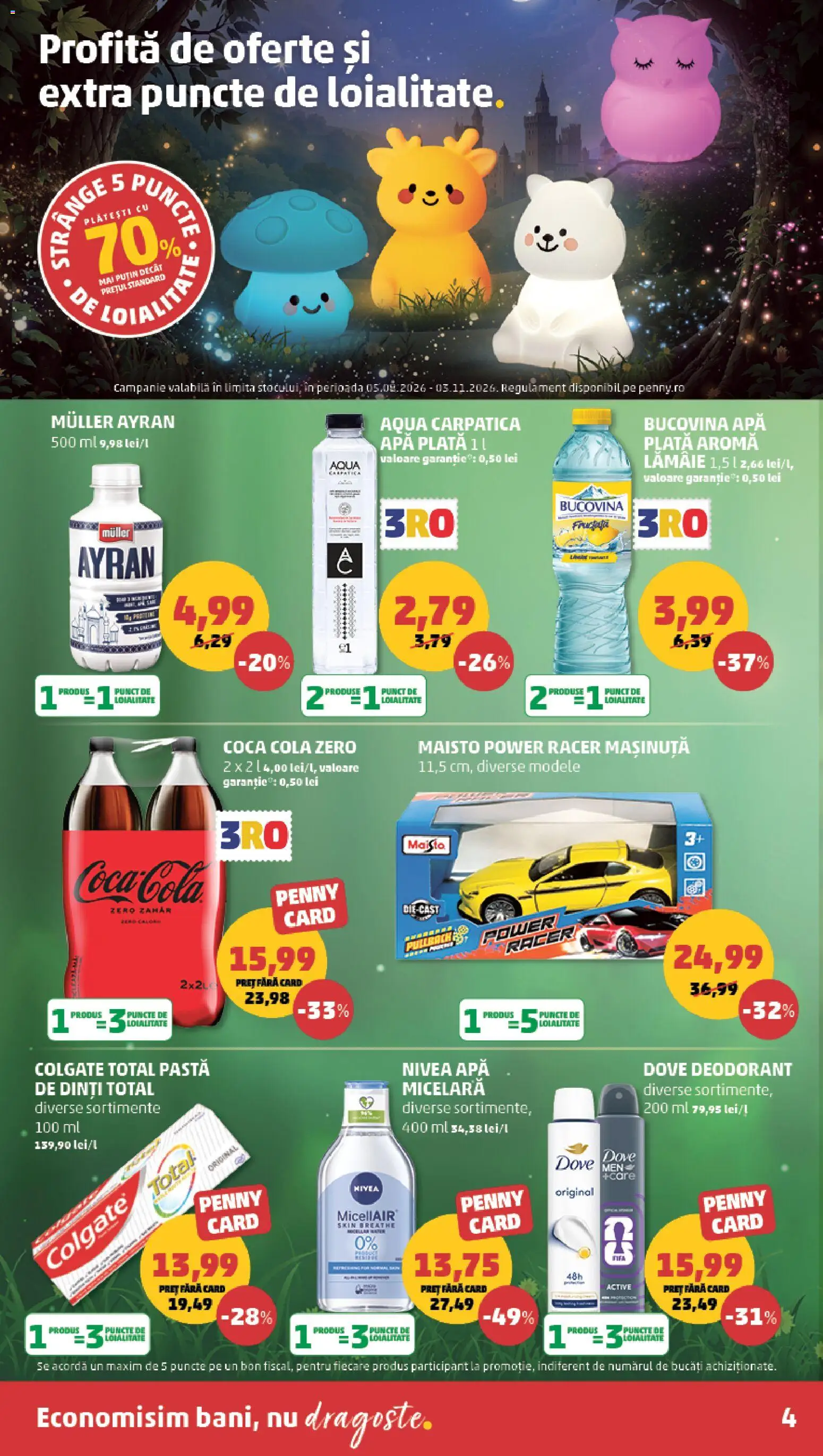 Noul catalog PENNY – valabil de la 19.08.2026 | Pagină: 4 | Produse: Deodorant, Pastă de dinți, Apă, Lămâie