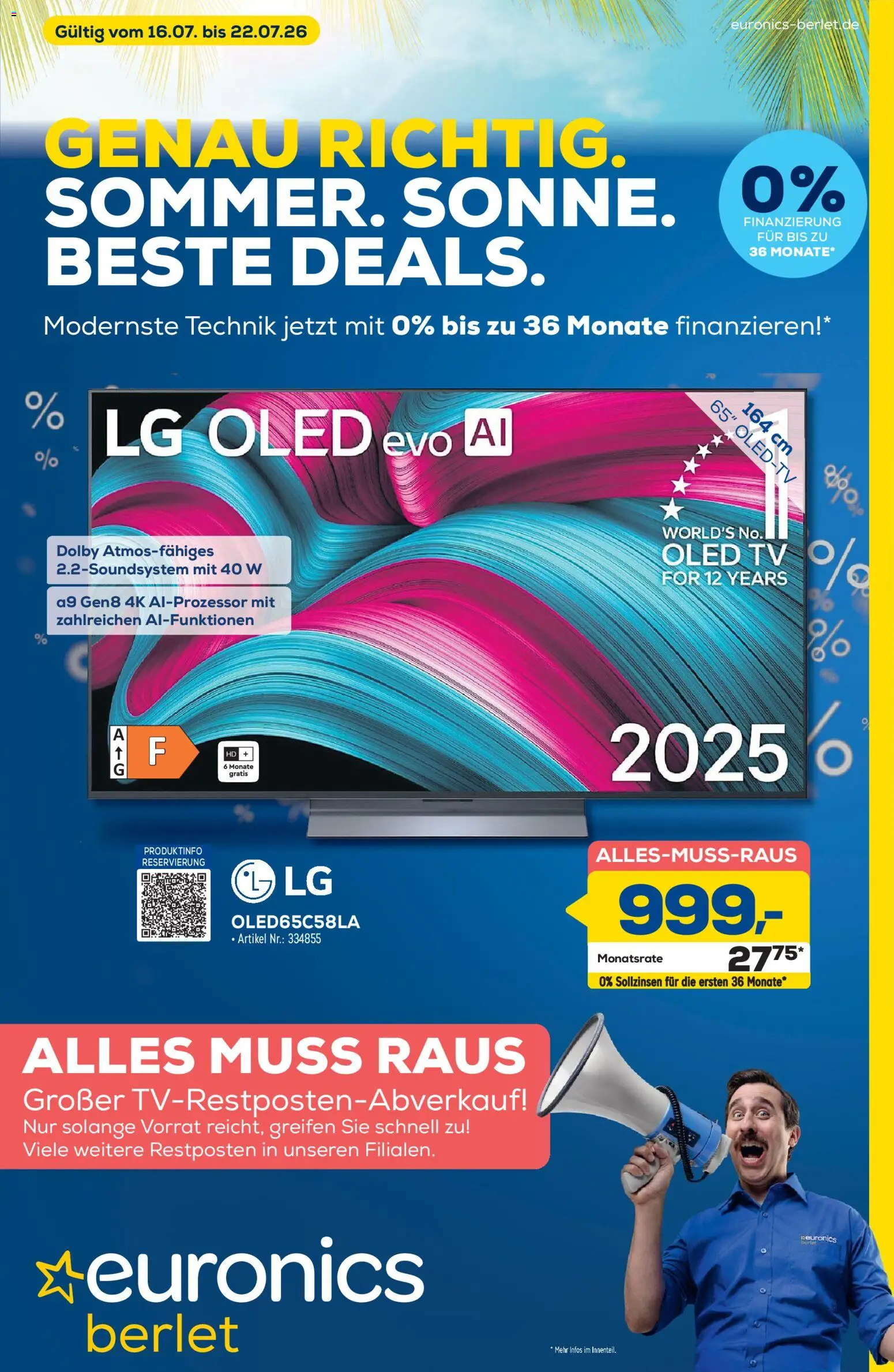 Euronics Prospekt Berlet – gültig ab 16.07.2026 | Seite: 1