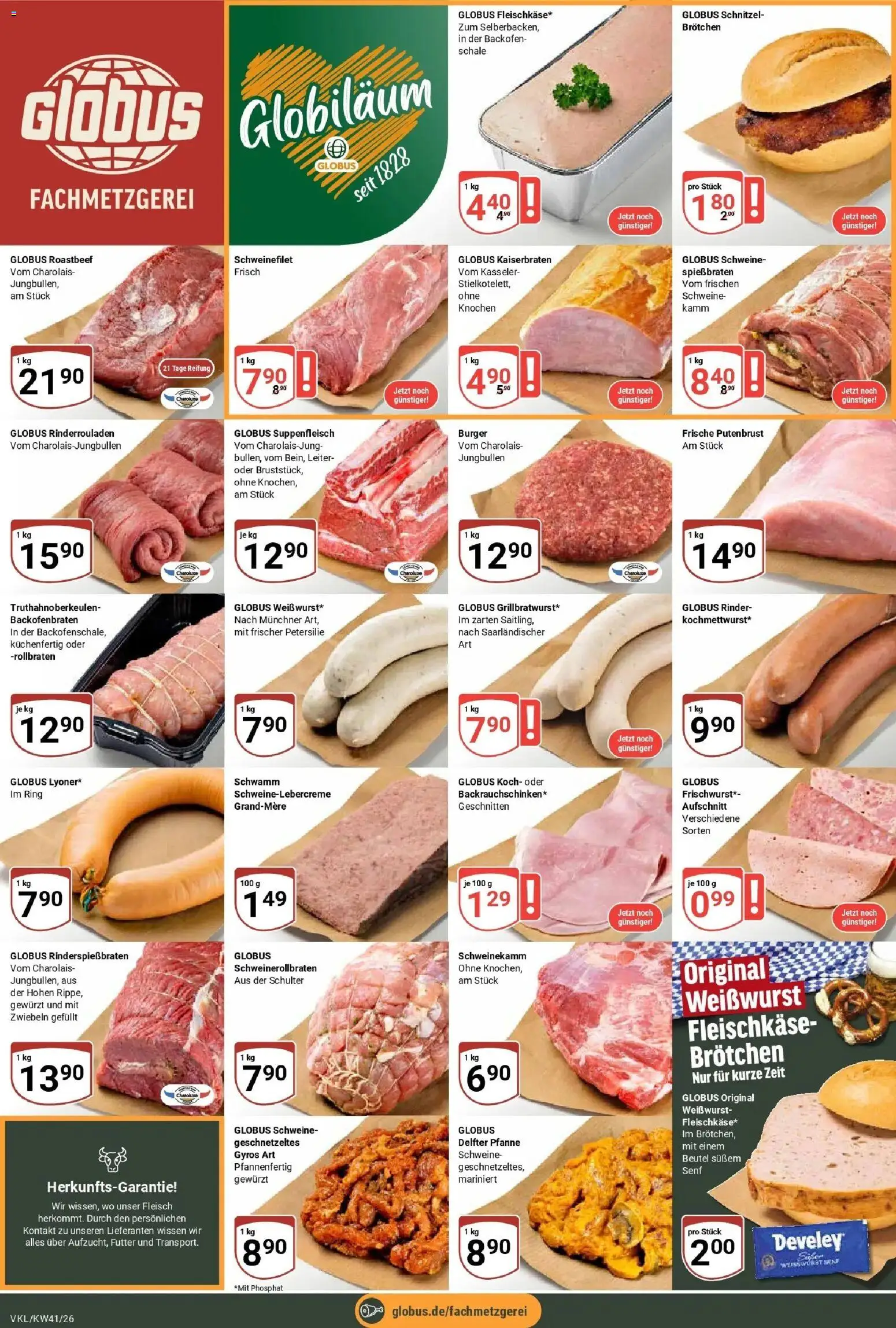 Globus Prospekt Völklingen (ab 05.10.2026) » Angebote online | Seite: 12 | Produkte: Burger, Weißwurst, Schnitzel, Schweinefilet