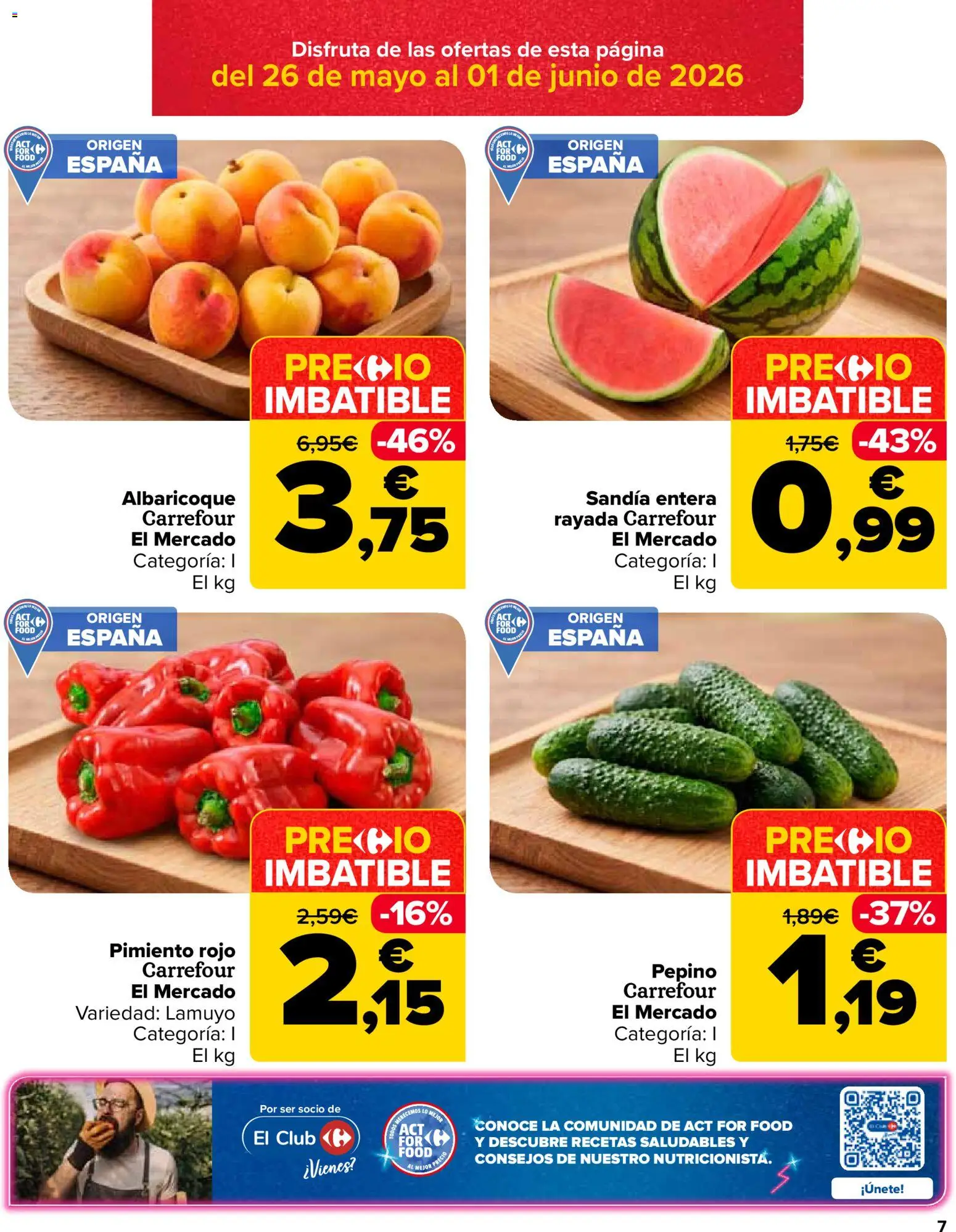 Carrefour Market folleto │ válido desde el 26.05.2026 | Página: 7 | Productos: Στιγμιαίος καφές, Κάδος απορρυμάτων, Αποφλοιωτής σκόρδου, Sandía