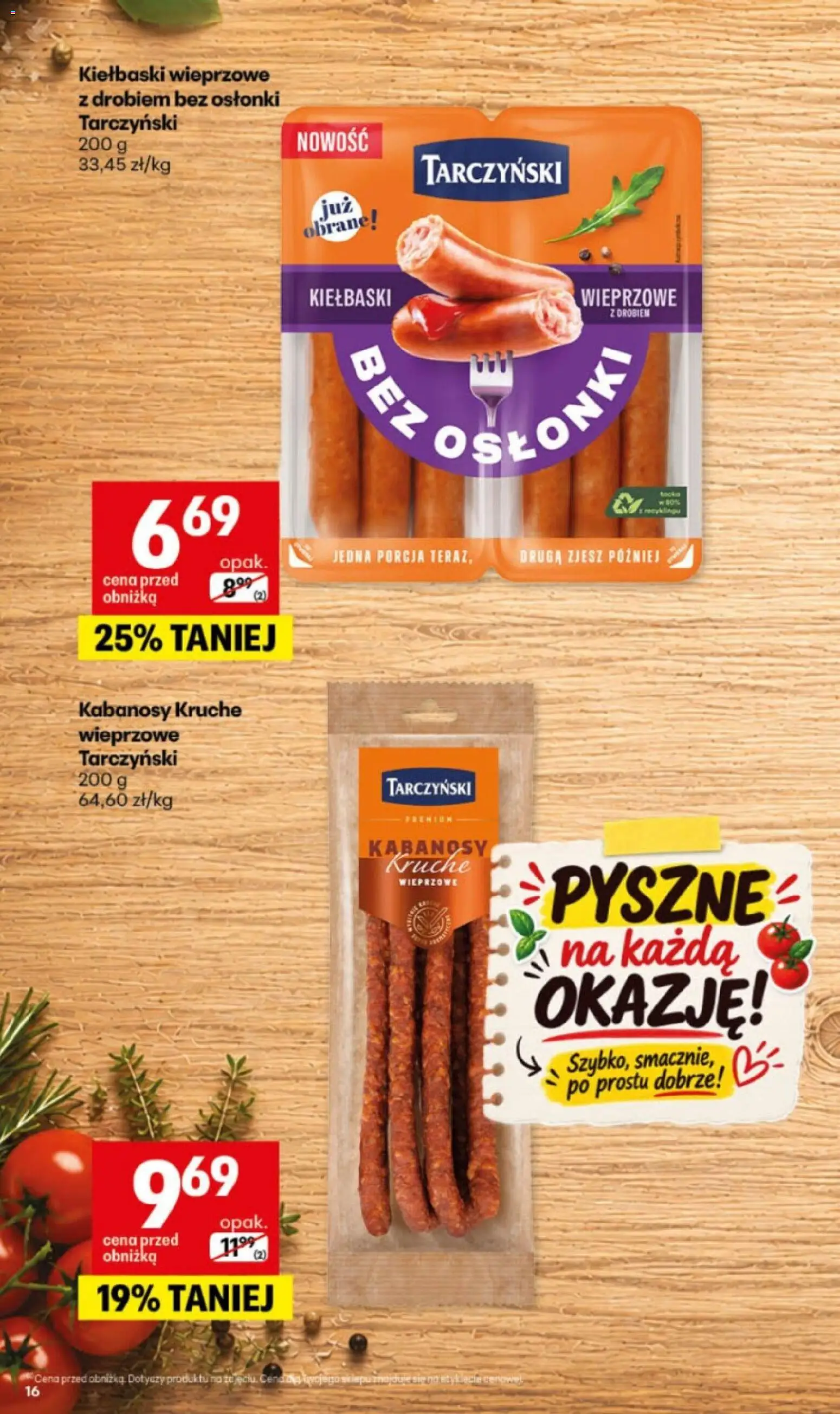 Delikatesy Centrum gazetka - Szkoła od 20.08.2026 | Strona: 16 | Produkty: Kabanosy, Kiełbaski