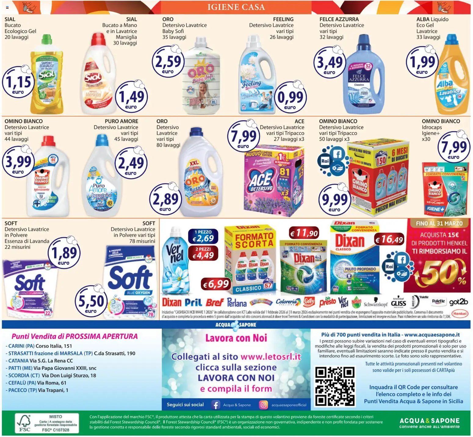 Volantino Acqua e Sapone del 12.03.2026 | Pagina: 20 | Prodotti: Sapone, Acqua, Lavatrice, Lavanda