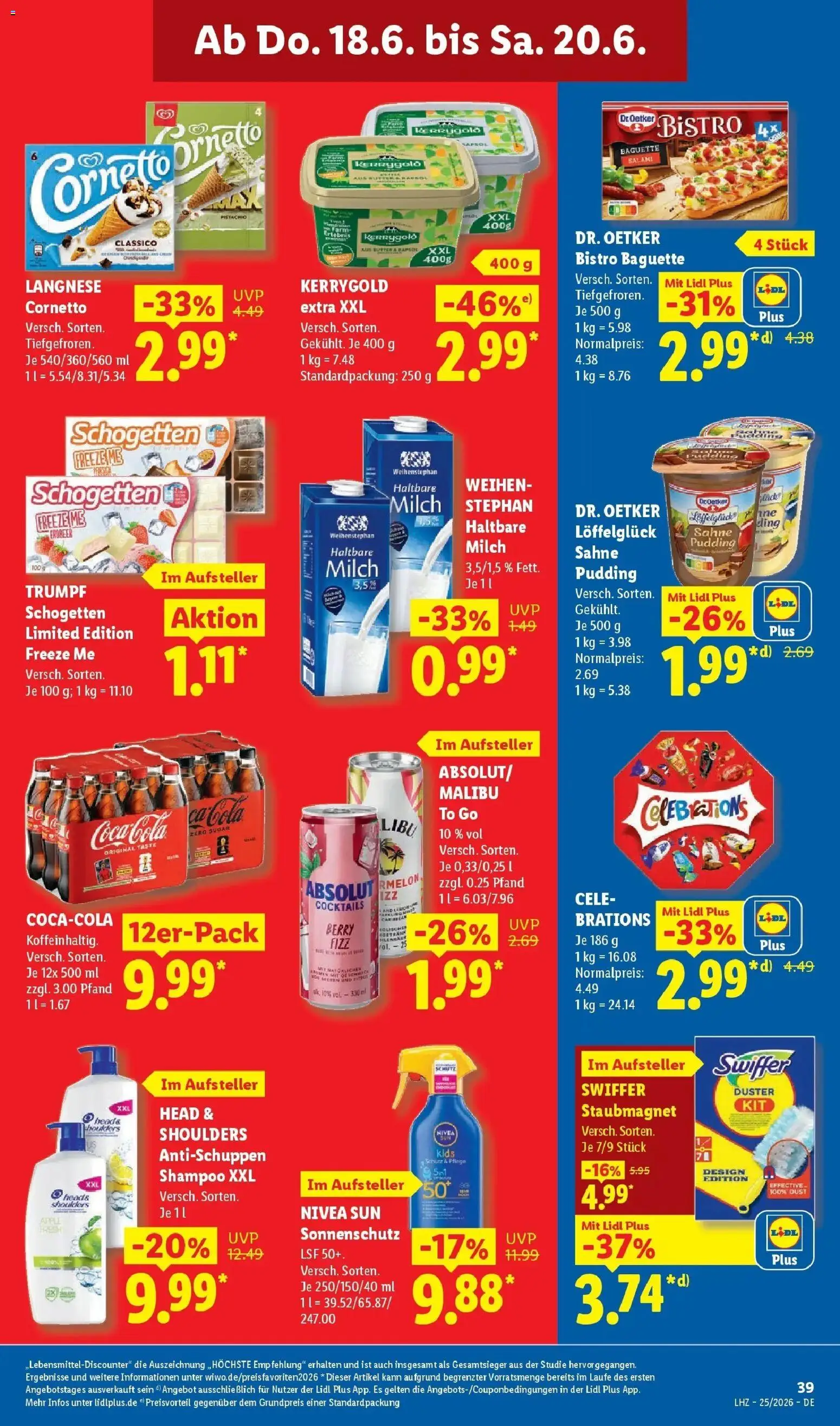 Lidl Prospekt Zülpich – gültig ab 15.06.2026 | Seite: 63 | Produkte: Langnese, Haltbare milch, Baguette, Head & shoulders
