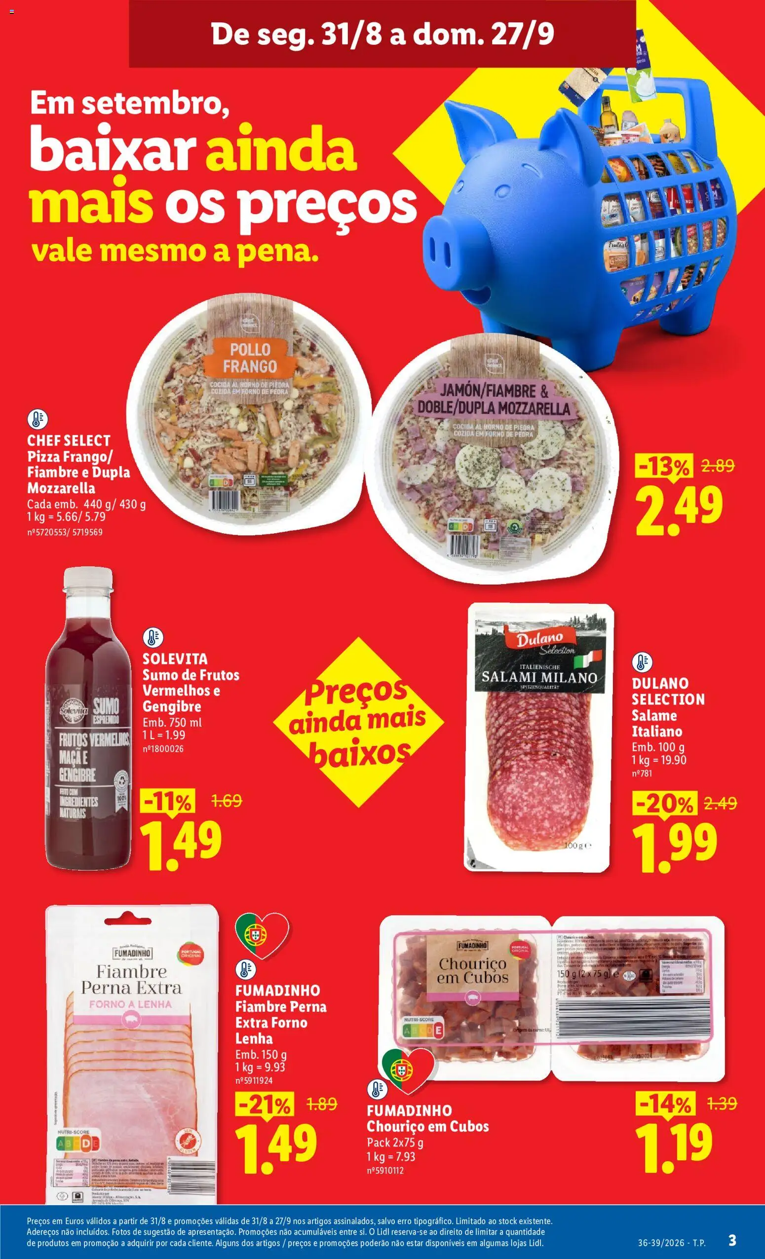 Lidl Folheto Especial │ válido de 01/09/2026 | Página: 3 | Produtos: Fiambre, Gengibre, Maça, Salame