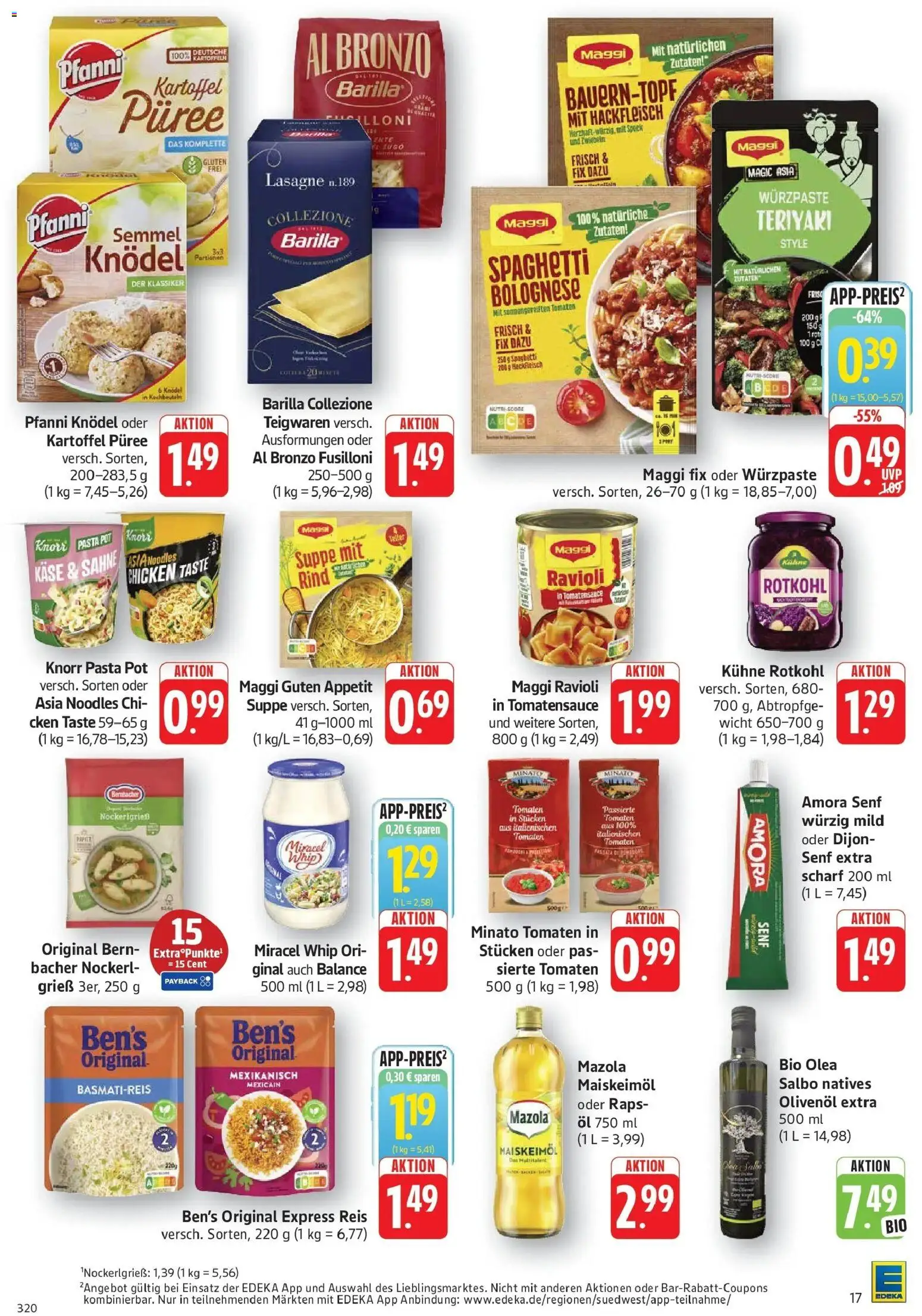 Edeka Prospekt Bad Bergzabern (ab 12.10.2026) » Angebote Online | Seite: 17 | Produkte: Basmatireis, Öl, Tomaten, Sahne